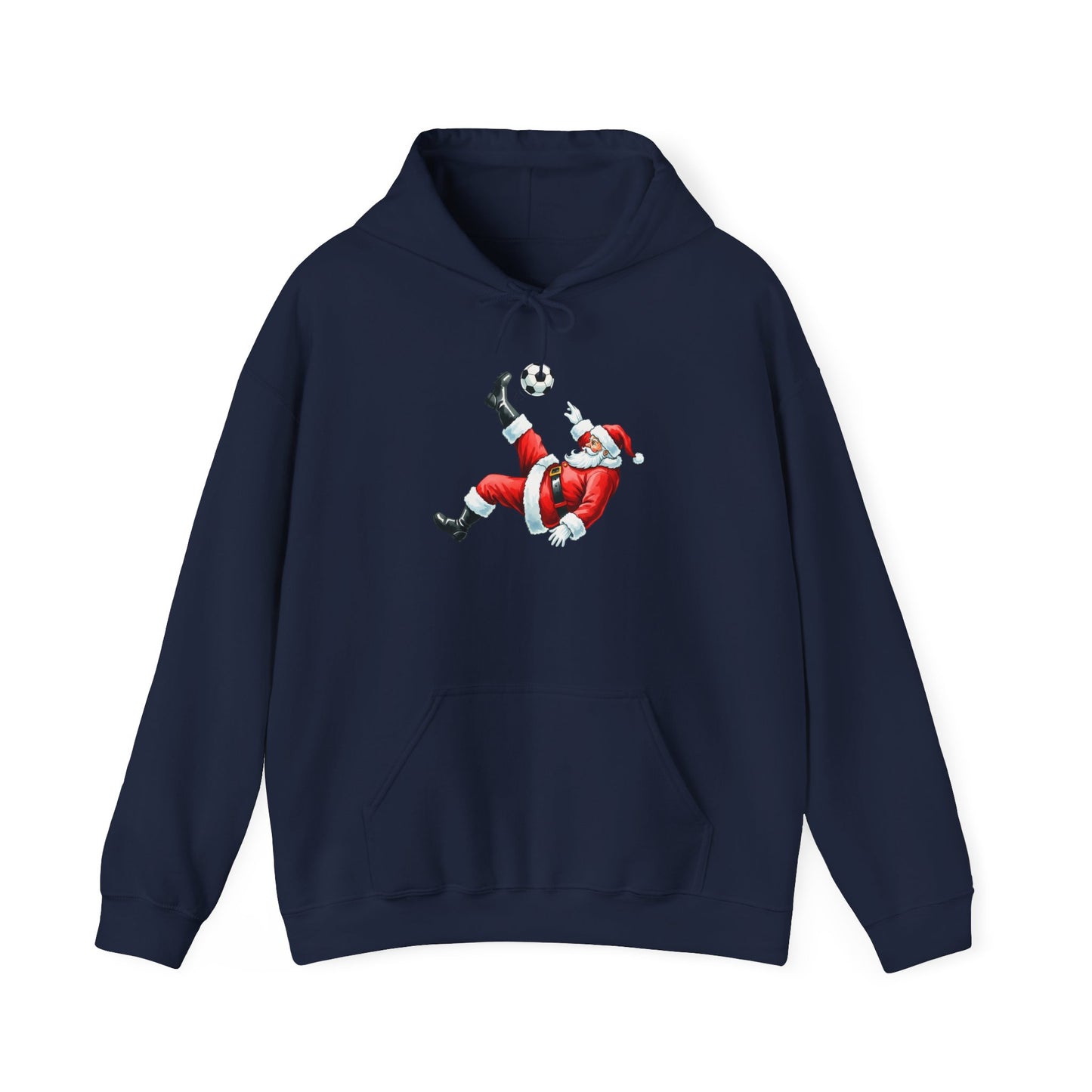 Santa Soccer Hoodie, Christmas Sportswear, Holiday Gift, Winter Fashion, Cozy Sweatshirt, Festive Apparel, Football Lover