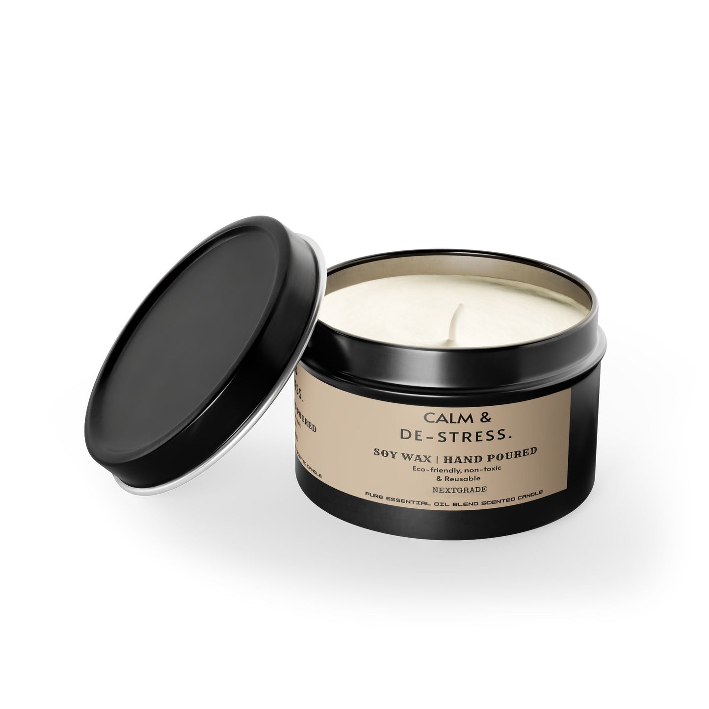 Calm And De Stress Soy Wax Candle, Candle Gift, Birthday Candle, Housewarming Candle