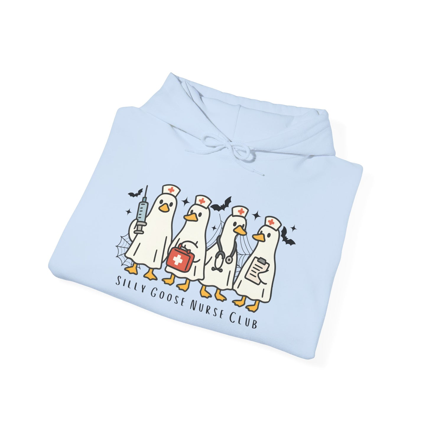Silly Goose Nurse Hoodie - Unisex Heavy Blend Sweatshirt, Funny Gift for Friends, Cozy Casual Wear, Perfect for Birthdays, Celebrations