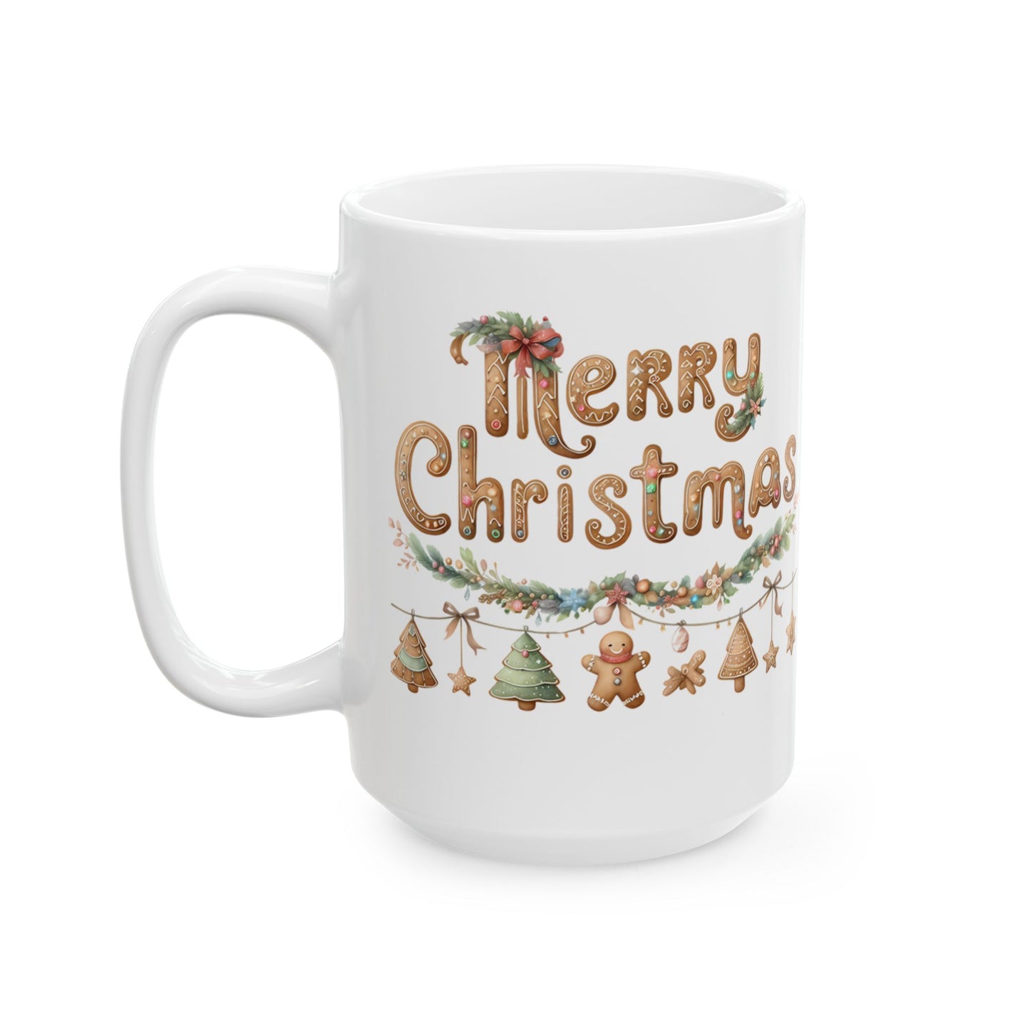 Personalized Christmas Ceramic Mug, Holiday Gift, Merry Christmas Coffee Cup, Customizable Mug for Christmas, Festive Holiday Drinkware