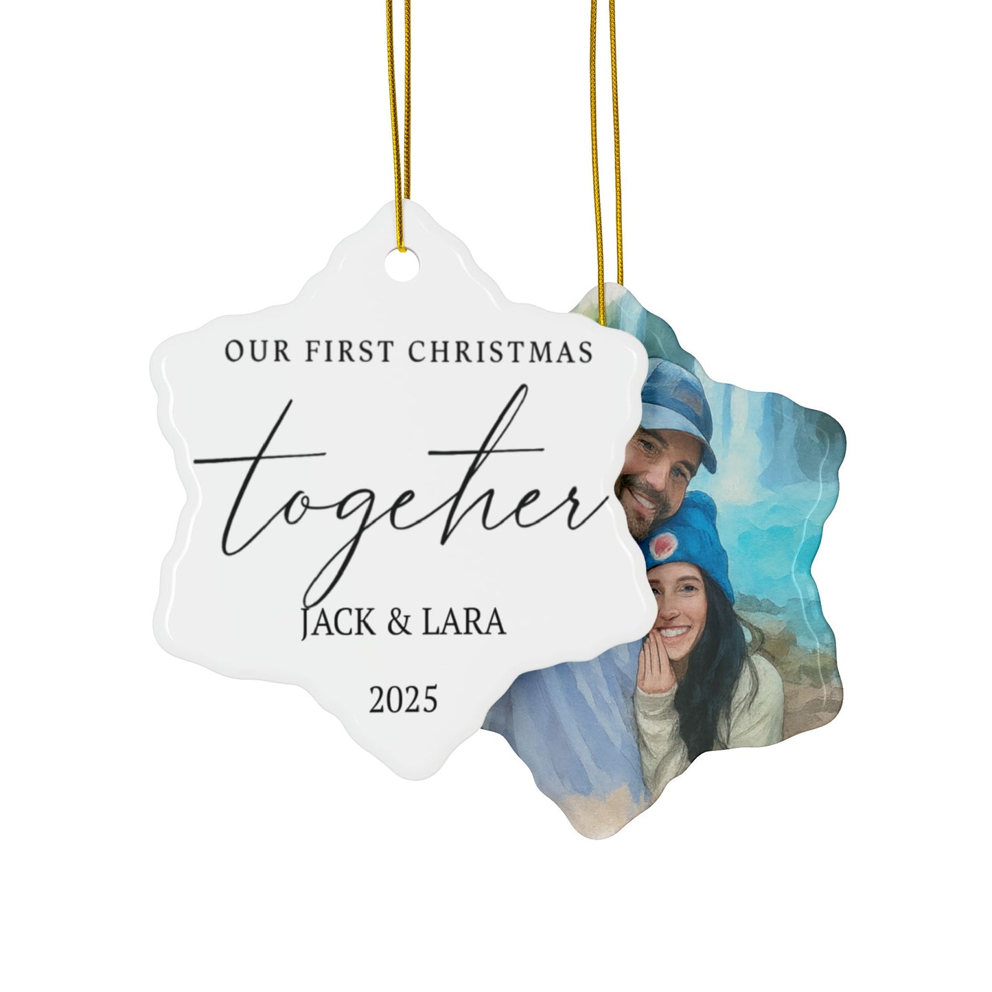 Personalized Couples Christmas Ornament, First Christmas Together Keepsake, New Couple Gift 2025, Gift for Couples, Family Keepsakes