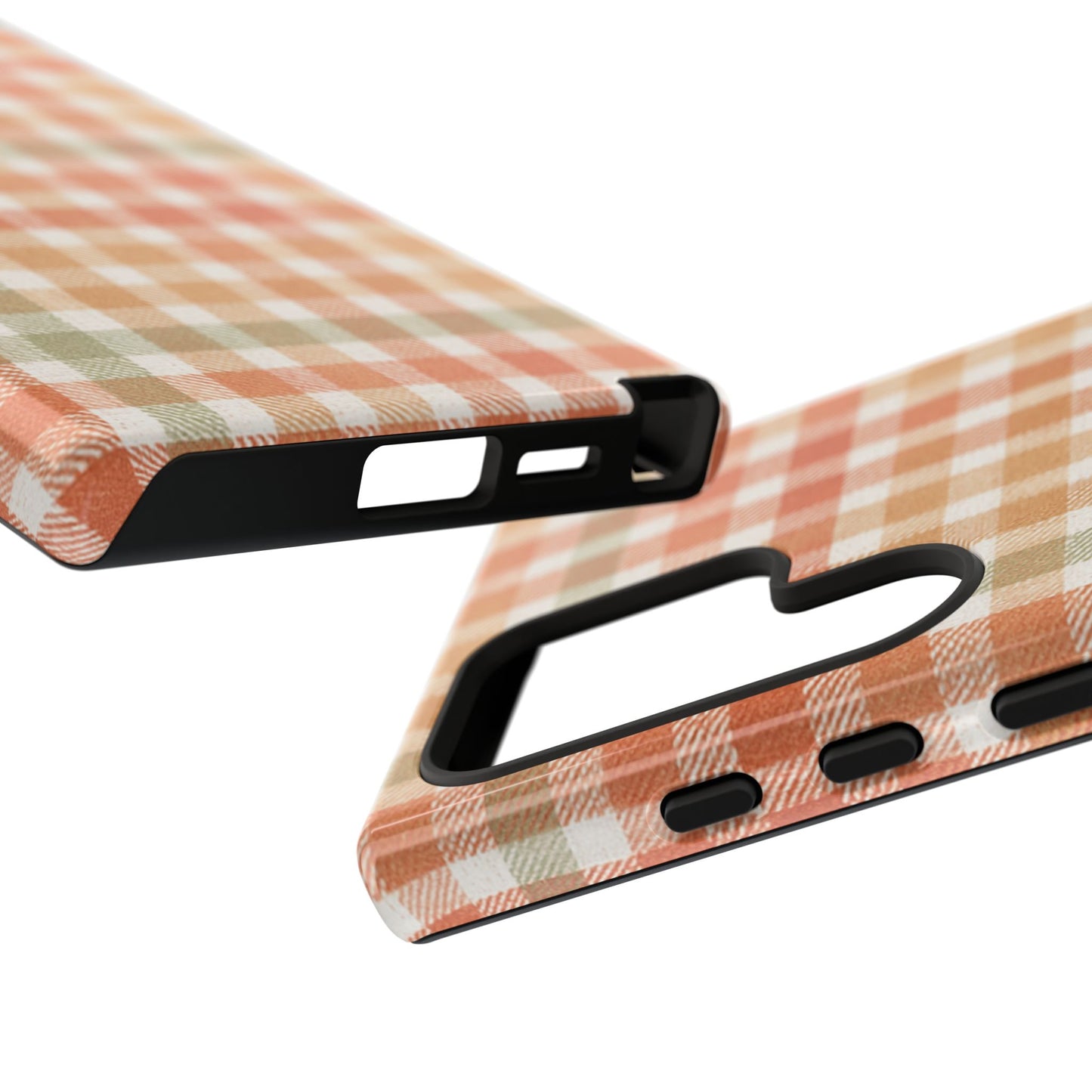 Boho Checkered Phone Case | Neutral Aesthetic Plaid Case | Retro Minimalist Check Design | iPhone Cover | Samsung Cover