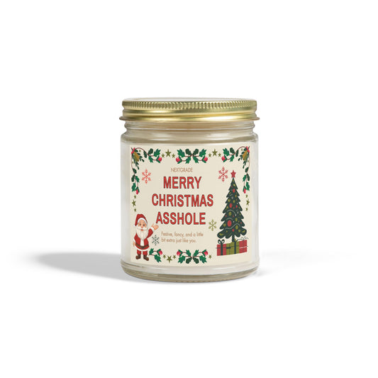 Merry Christmas Asshole Candle Funny Holiday Gift for Friends, Coworkers, or Siblings | Hilarious Christmas Candle | Hand-Poured Soy Wax