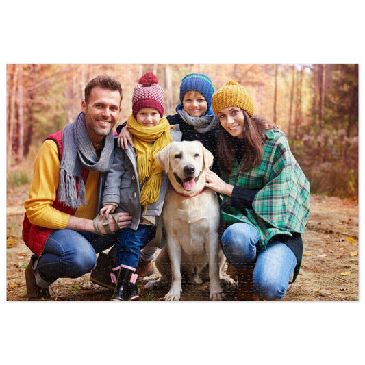 Custom Photo Family Jigsaw Puzzle with Tin, Personalized Picture Puzzle, Couples & Family Gift, Keepsake Puzzle