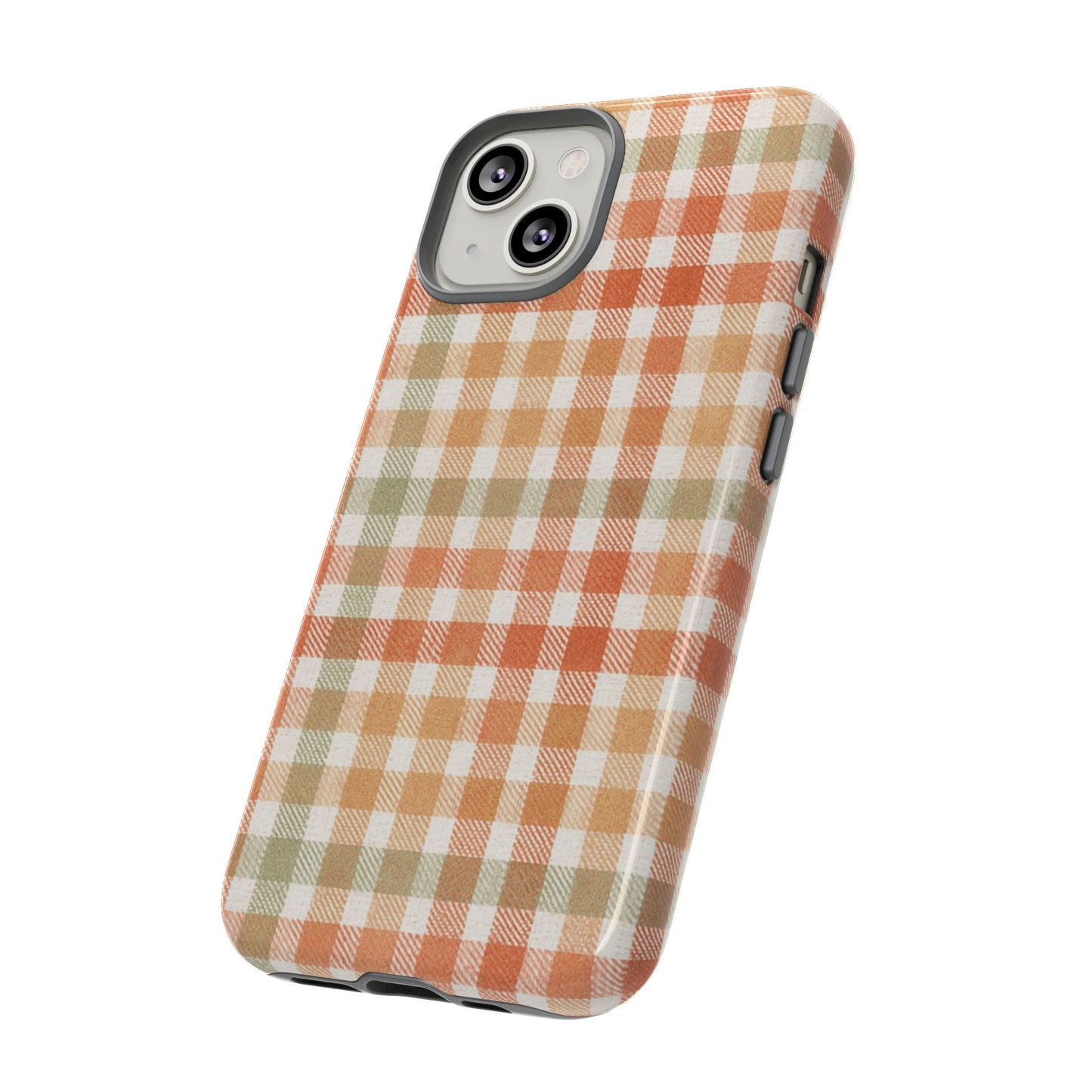 Boho Checkered Phone Case | Neutral Aesthetic Plaid Case | Retro Minimalist Check Design | iPhone Cover | Samsung Cover