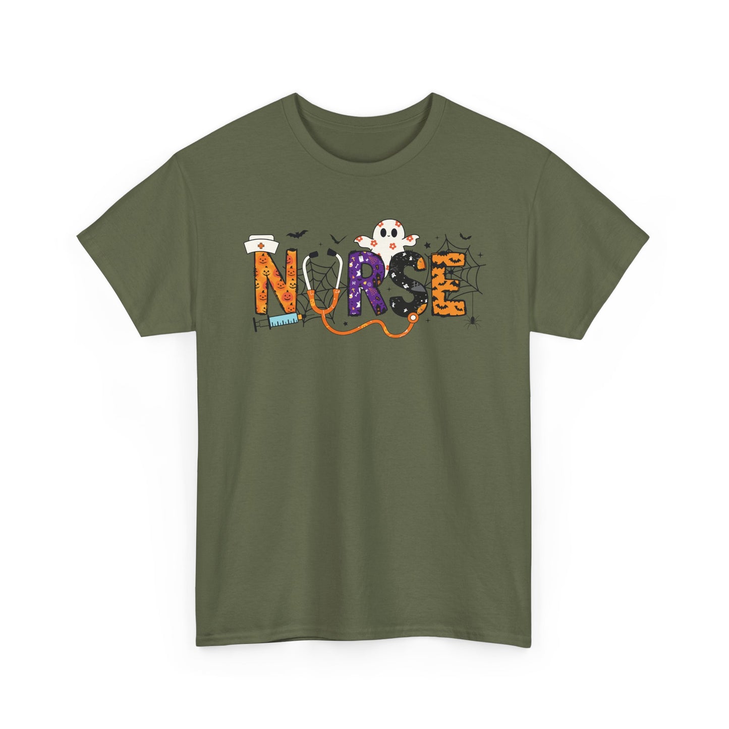 Nurse Graphic Tee, Funny T-Shirt for Nurses, Great Gift for Healthcare Workers, Nursing Student Apparel, Halloween-Themed Nursing Shirt