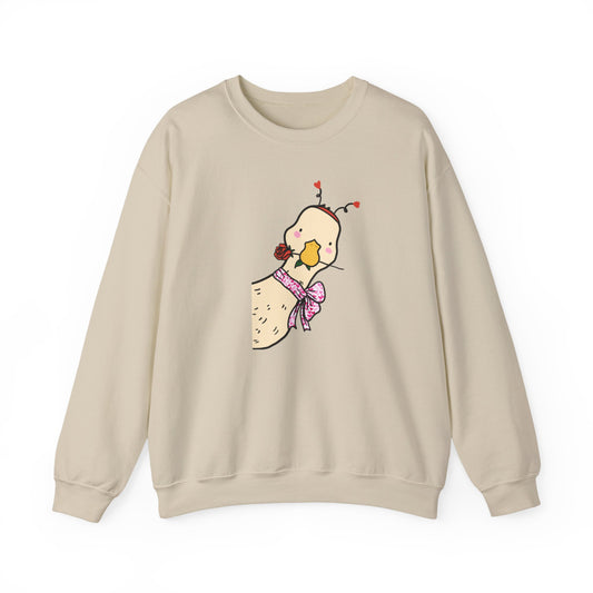 Cute Chick Scarf Sweatshirt | Cozy Bird Crewneck | Cute Animal Sweater | Kawaii Chick Pullover | Gift for Her | Fall Winter Cute Top