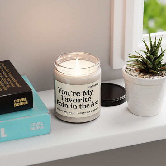 Funny Scented Soy Candle, You're My Favorite Pain, Gifts for Friends, Funny Home Decor, Unique Candle, Candle Lover
