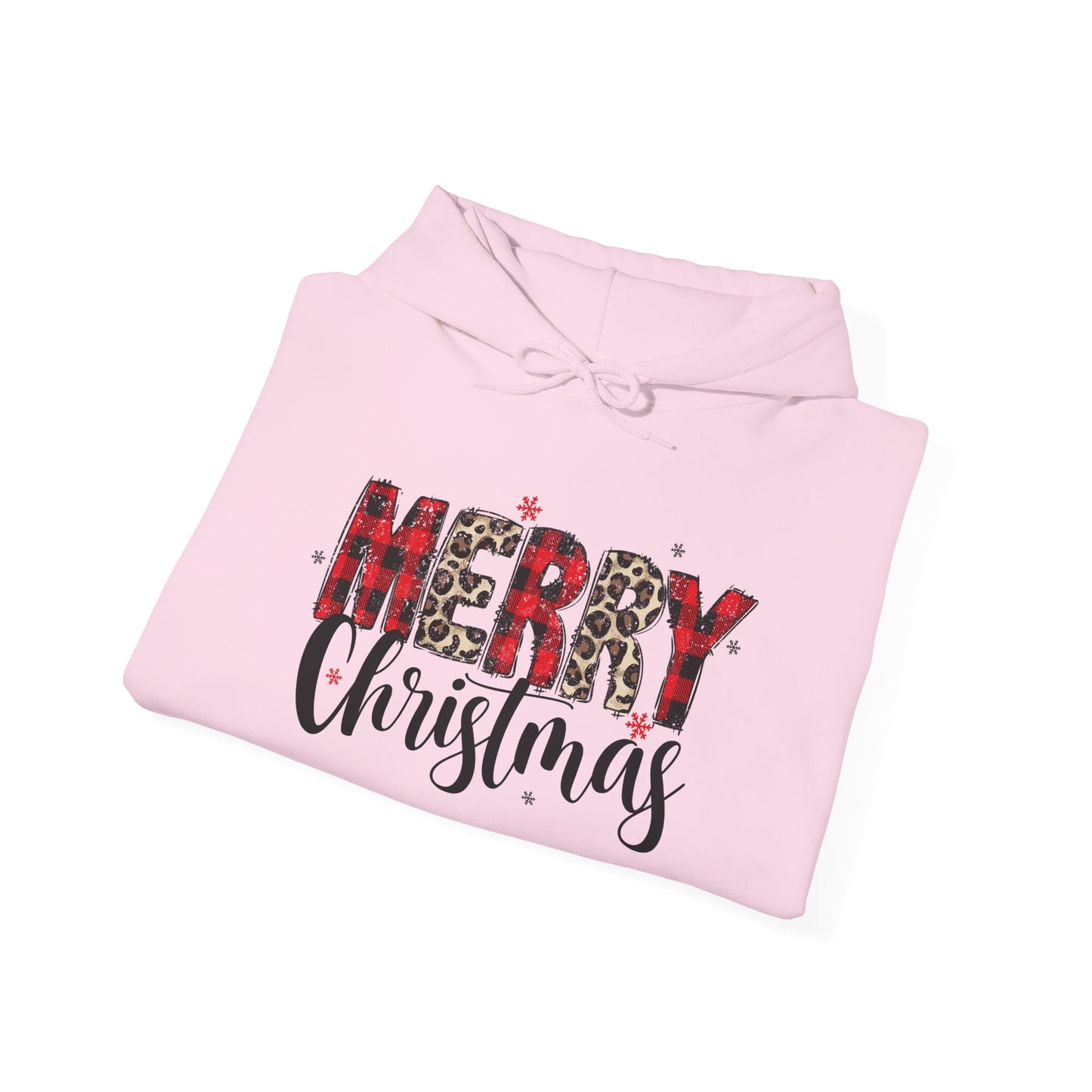 Merry Christmas Hooded Sweatshirt, Cozy Holiday Hoodie, Winter Gift, Christmas Apparel, Festive Sweatshirt, Unisex Christmas Wear