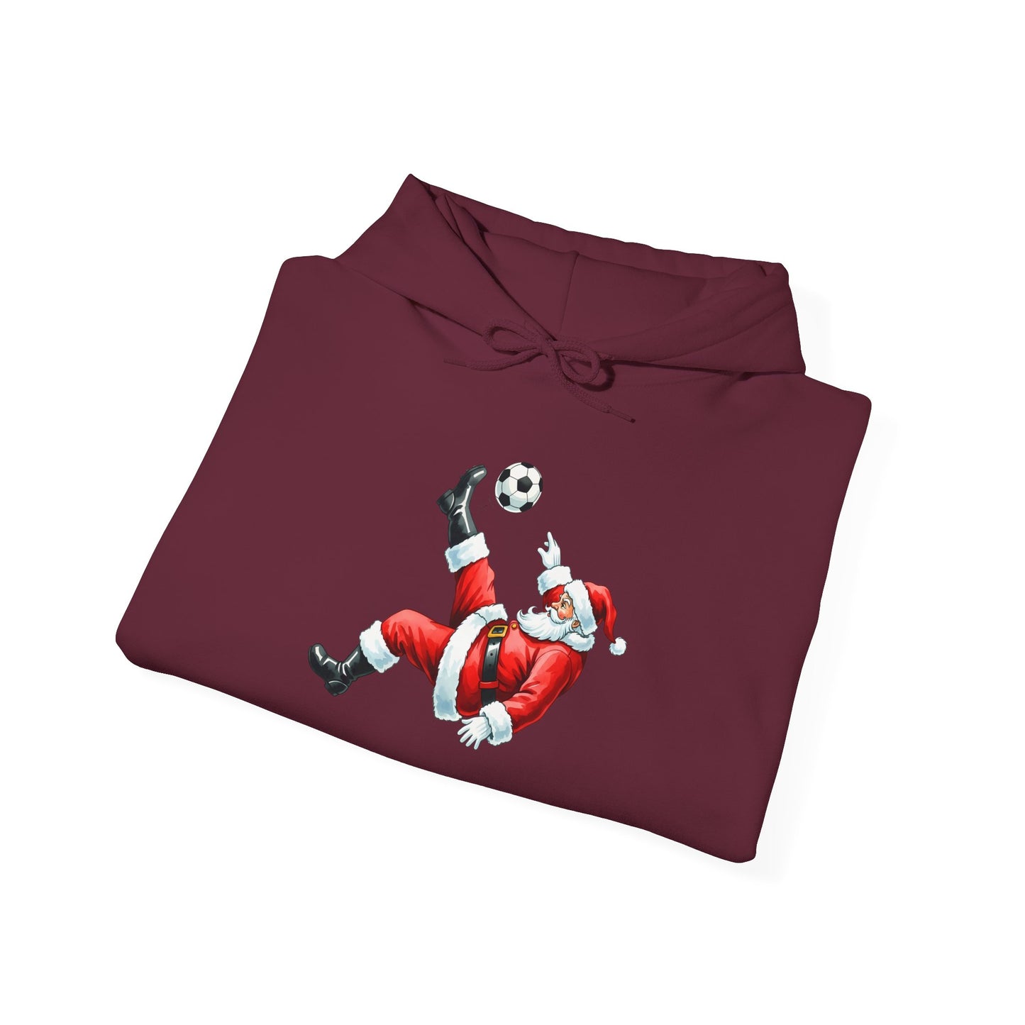 Santa Soccer Hoodie, Christmas Sportswear, Holiday Gift, Winter Fashion, Cozy Sweatshirt, Festive Apparel, Football Lover