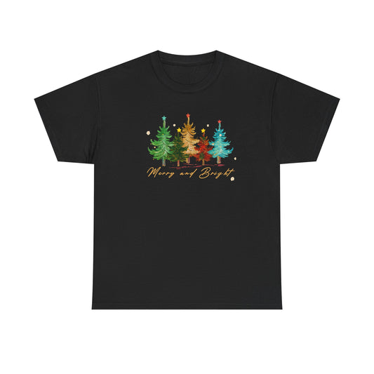 Merry and Bright Trees, Women's Christmas Shirt, Womans Holiday Shirt,Christmas Gift,Chic Winter Shirt,Cute Holiday Tee,Christmas Tree Shirt