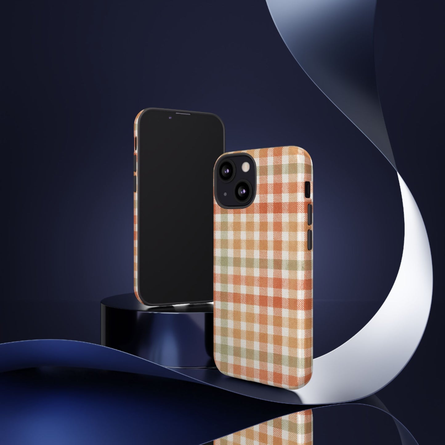 Boho Checkered Phone Case | Neutral Aesthetic Plaid Case | Retro Minimalist Check Design | iPhone Cover | Samsung Cover
