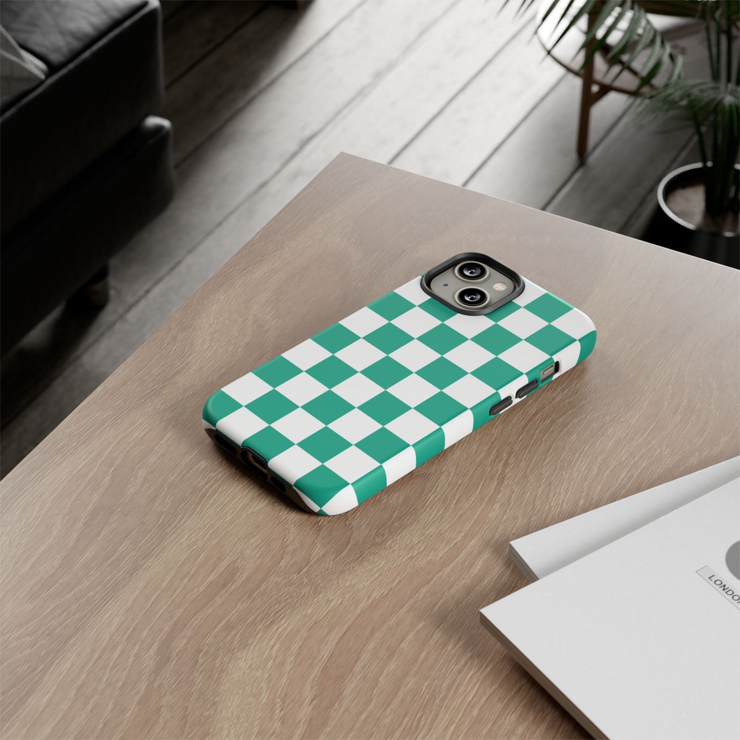 Checkered iPhone Case, Stylish Phone Cover,  Mobile Case For iPhone 17 Pro, 17, 16, 15, 14, 13, 12, 11, X, XR,XS MAX, Chic Gift for Her