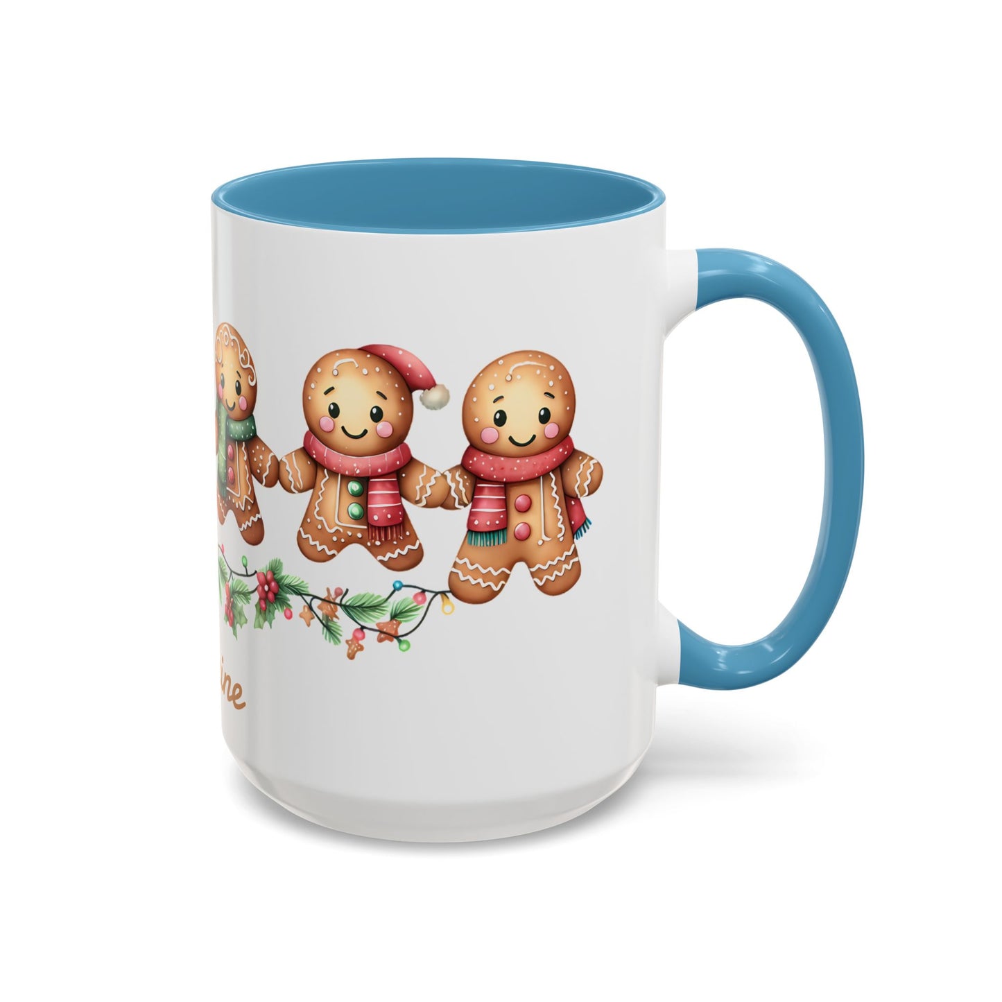 Personalized Gingerbread Friends Coffee Mug, Holiday Mug, Christmas Decor, Personalized Coffee Cup, Gift for Her, Winter Wonderland