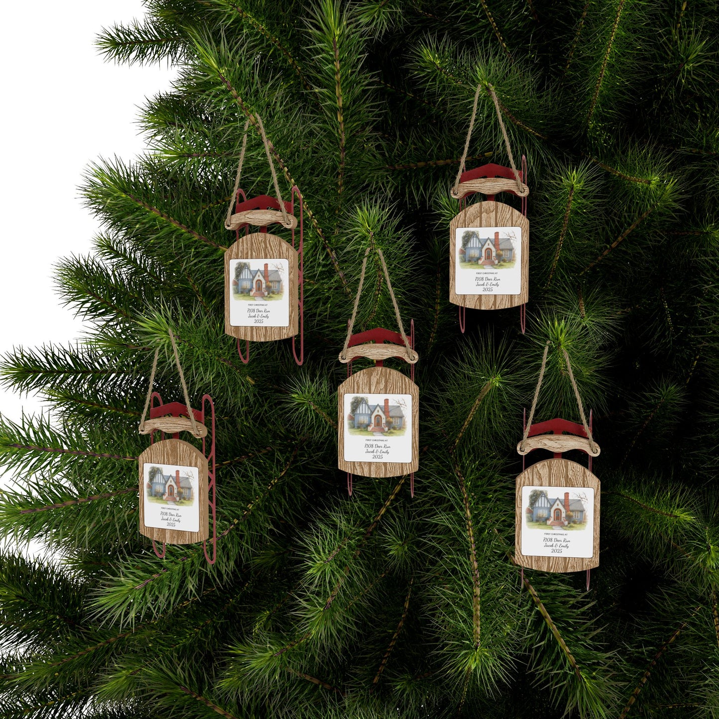 Ornament, New Home Christmas Decor, Personalized Photo Decoration, Housewarming Gift, Family Keepsake, Holiday Tree Decoration