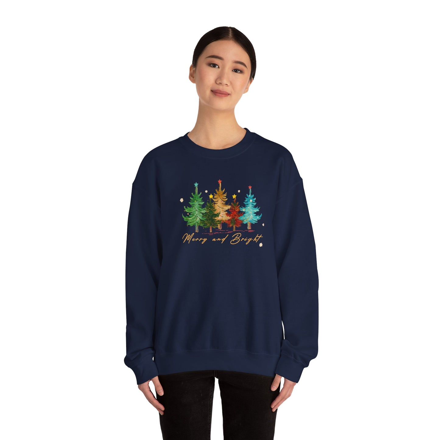 Cozy Christmas Trees Sweatshirt, Holiday Apparel, Warm Sweater Gift, Nature Lover Top, Christmas and Winter Essential, Christmas  day Gift
