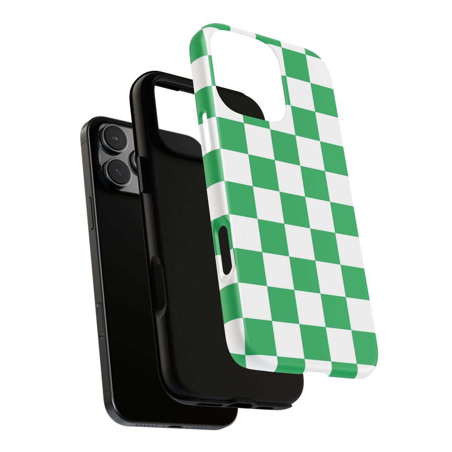 Green Checkerboard Phone Case, iPhone 17 Pro, 17, 16, 15, 14, 13, 12, 11, X, XR, XS MAX, Mobile Cover, Gift for Students, Phone Accessory
