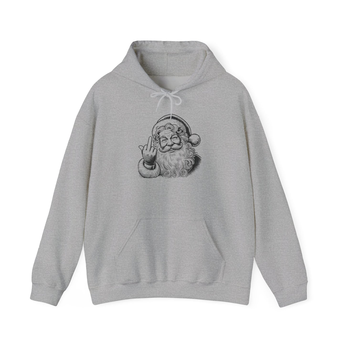 Funny Sassy Santa Hoodie, Funny Unisex Heavy Blend Sweatshirt, Christmas Gift, Holiday Apparel, Quirky Winter Wear, Casual Cozy