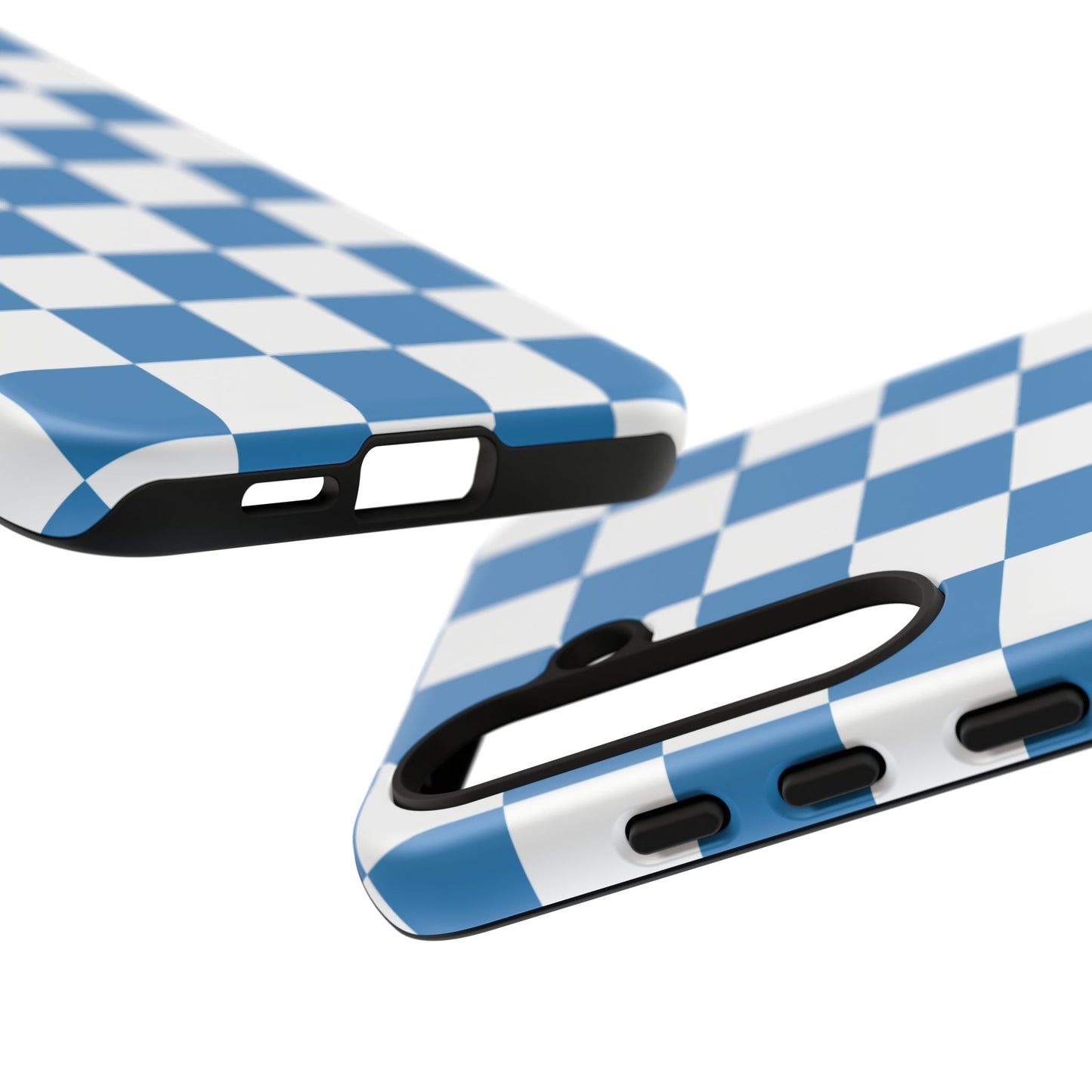 Blue Checkerboard Phone Case, Samsung Galaxy S25, S25 Plus, S24, S24 Plus, S24 Ultra, S23, S22, S22 Plus, S21 Ultra, S21 FE, S20+