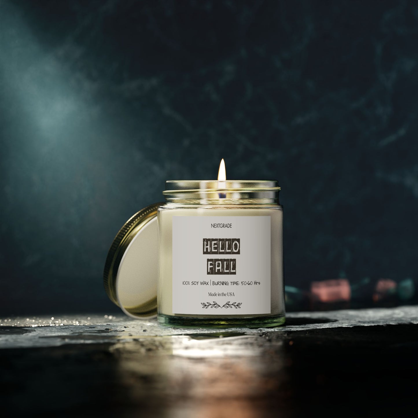 Hello Fall Scented Candle, Gift For Friend, Warm & Cozy Autumn Aroma, Perfect for Home Décor, Gifts, Celebrations, Relaxation