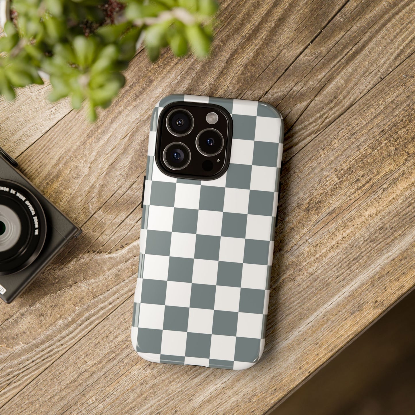Stylish Checkerboard Phone Case, Durable Phone Cover, Unique Gift, iPhone 17 Pro, 17, 17 Air, 16, 15, 14, 13, 12, 11, X, XR, XS MAX