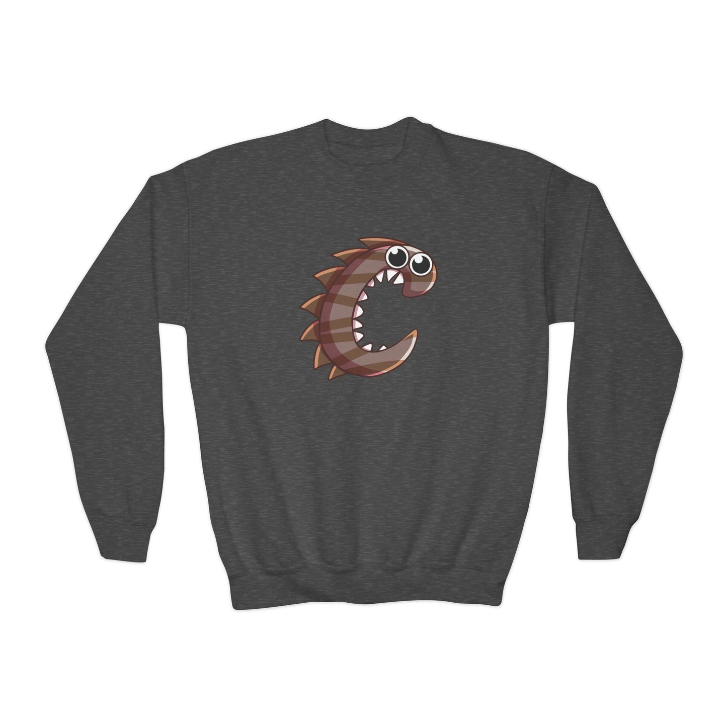 Cute Fish Graphic Youth Crewneck Sweatshirt, Fun Gift, Cozy Wear, Casual Style, Perfect for Kids, Name Initial Sweatshirt, Birthday Gift