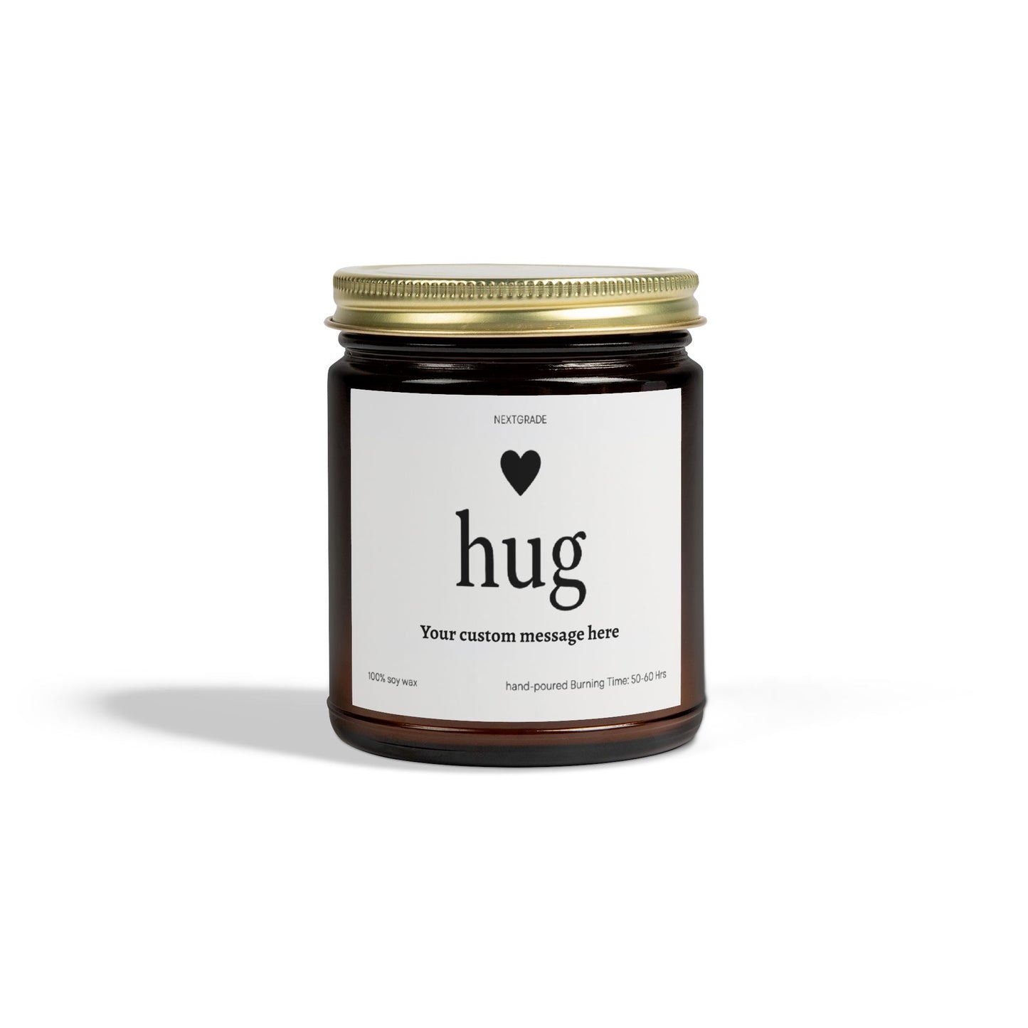 Personalized Soy Wax Scented Candle, Send a Hug Candle, Coconut Apricot Wax, Hug Candle, Ideal Gift for Friends, Home Decor, Cozy Atmosphere