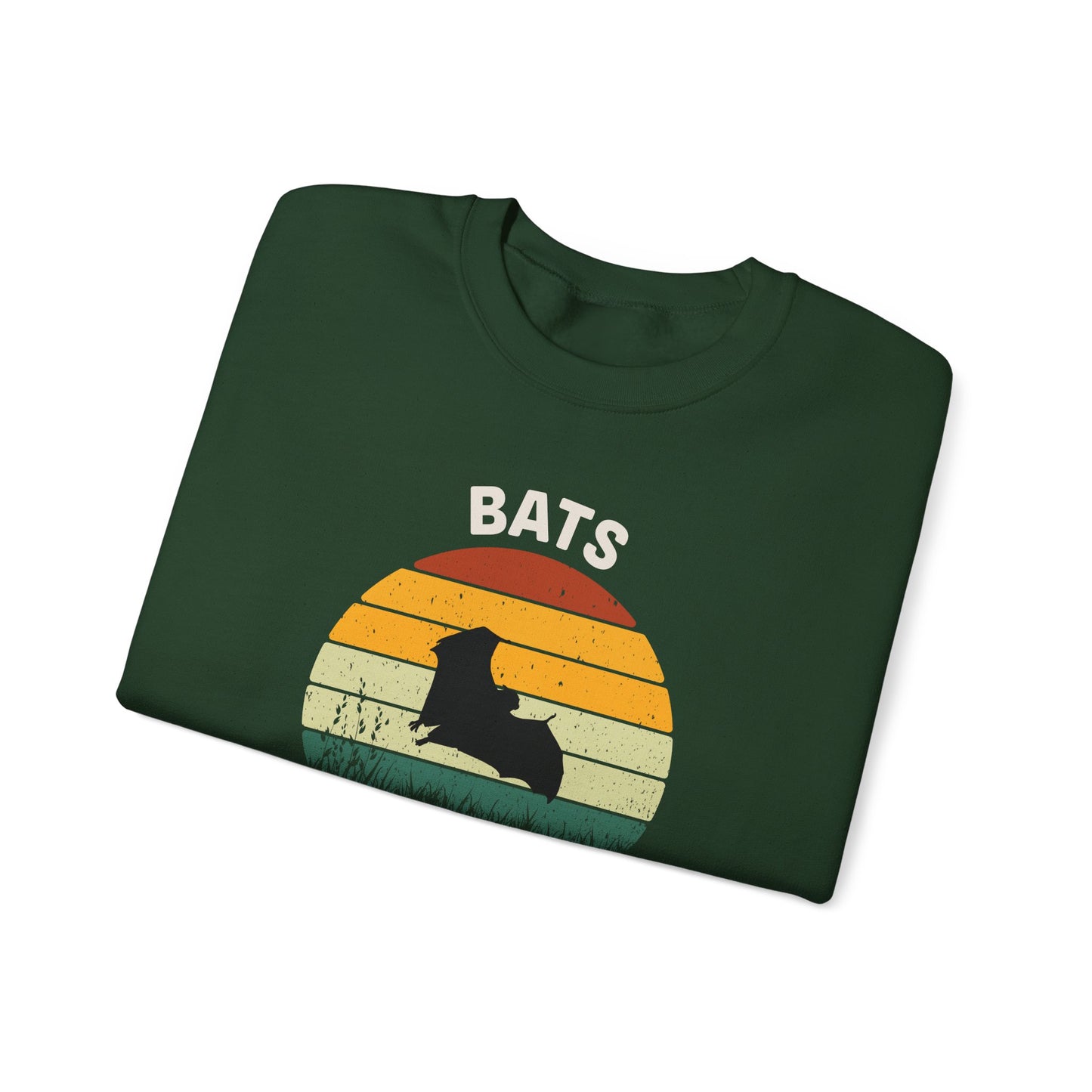 Bats Make Me Happy Sweatshirt, Cozy Graphic Pullover, Gift for Bat Lovers, Unisex Crewneck, Fun Animal Apparel, Halloween Sweatshirt