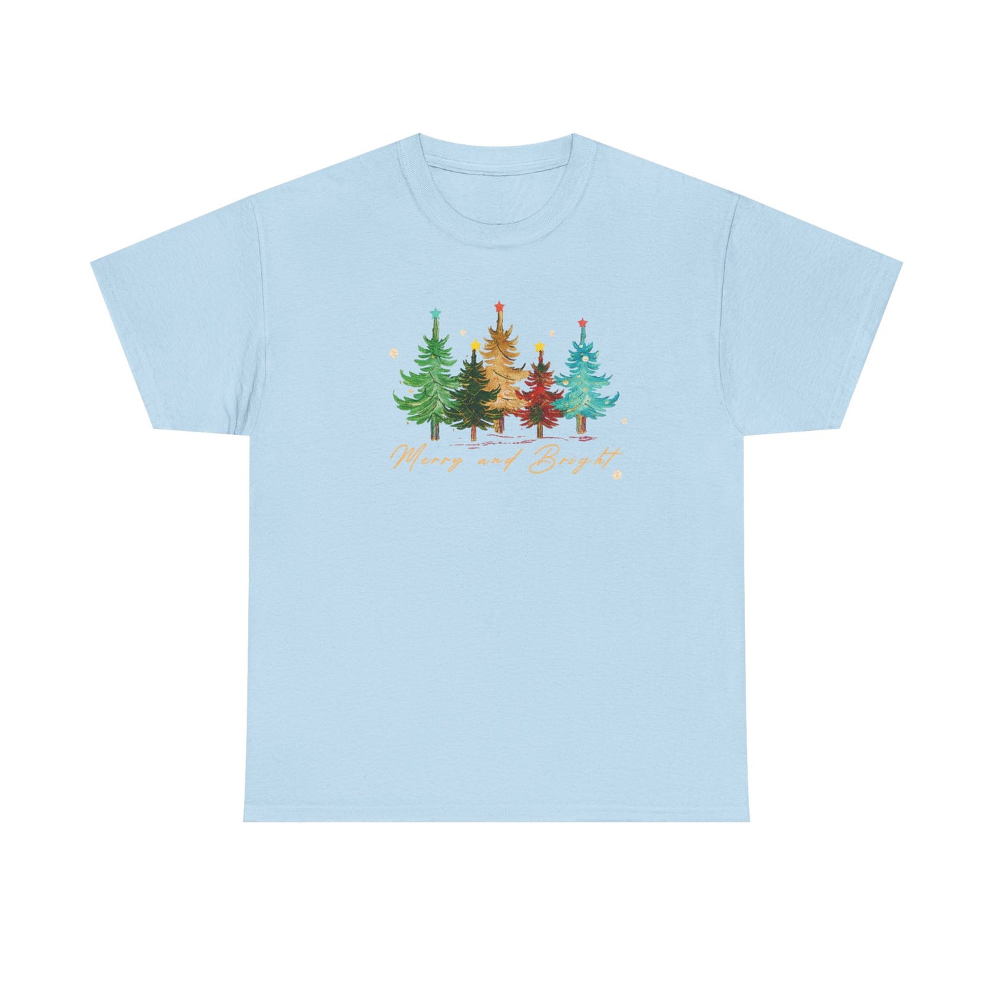 Merry and Bright Trees, Women's Christmas Shirt, Womans Holiday Shirt,Christmas Gift,Chic Winter Shirt,Cute Holiday Tee,Christmas Tree Shirt