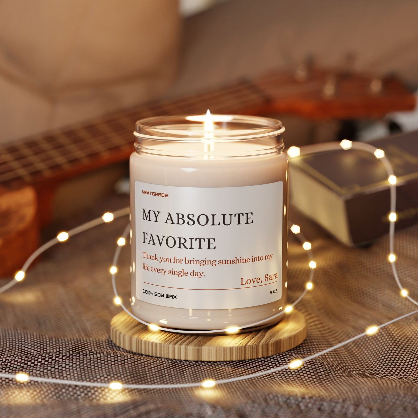 Custom Candle, My Absolute Favorite Scented Soy Candle | Thank You Gift, Home Decor, Relaxation, Gift for Her, Aromatherapy Candle