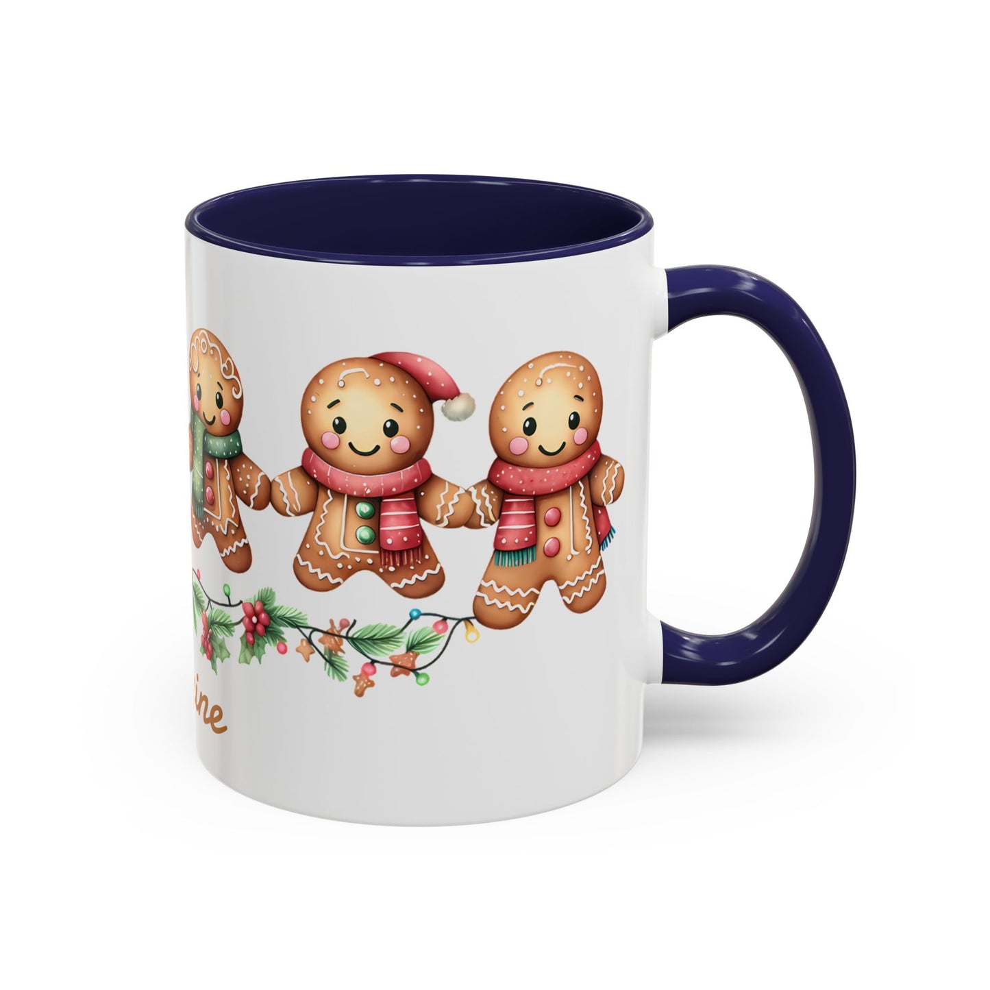 Personalized Gingerbread Friends Coffee Mug, Holiday Mug, Christmas Decor, Personalized Coffee Cup, Gift for Her, Winter Wonderland