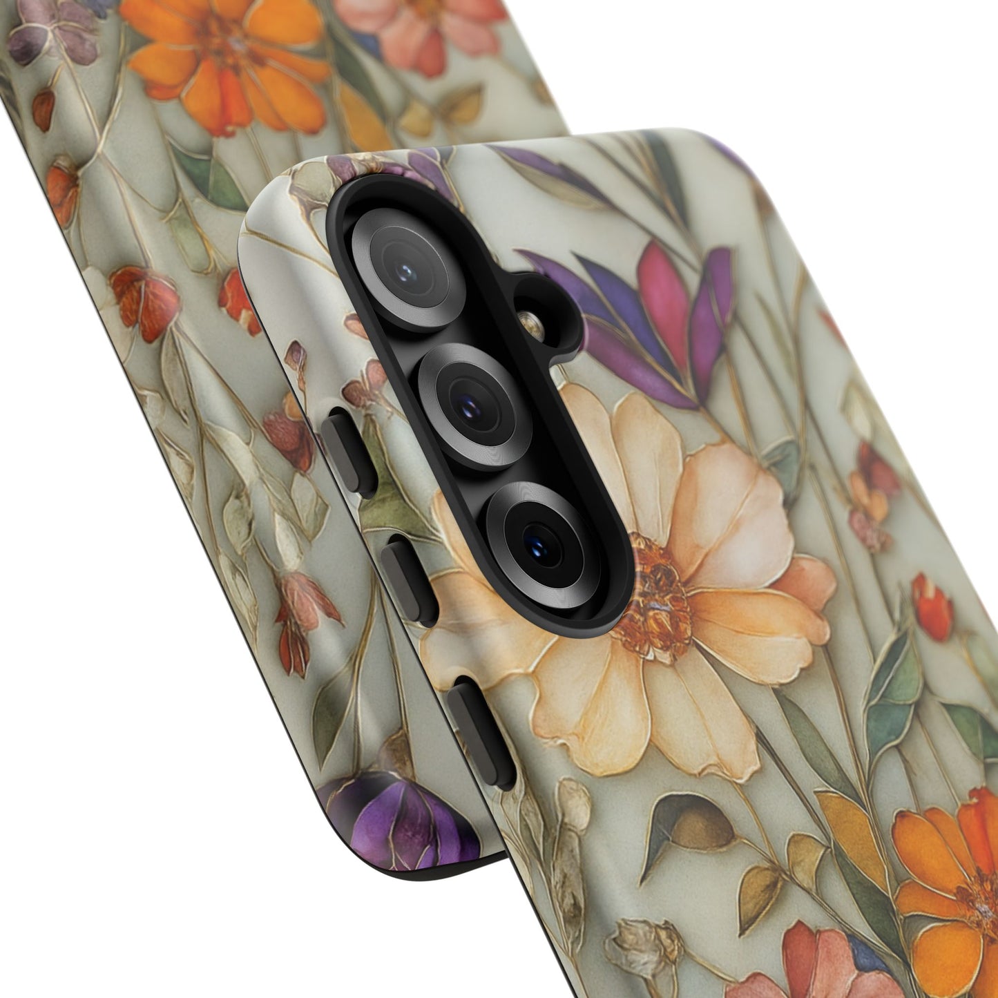 Phone case For iPhone & Samsung, Wildflower Mosaic MagSafe iPhone Case: Botanical Floral Design iPhone