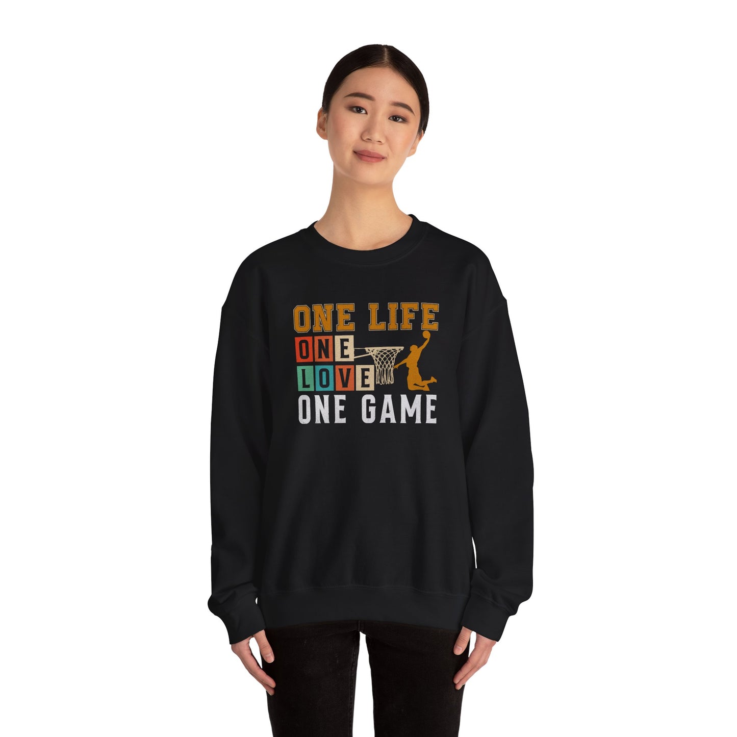 Basketball Sweatshirt with Motivational Quote, Perfect for Sports Lovers, Team Spirit, Gifts for Athletes, Friends, Players