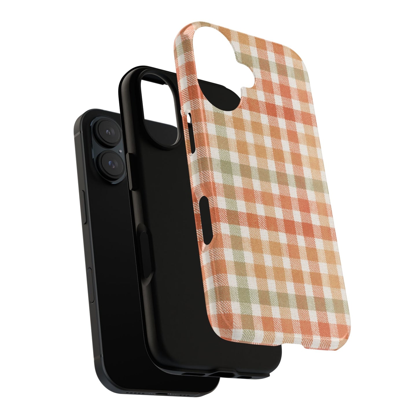 Boho Checkered Phone Case | Neutral Aesthetic Plaid Case | Retro Minimalist Check Design | iPhone Cover | Samsung Cover