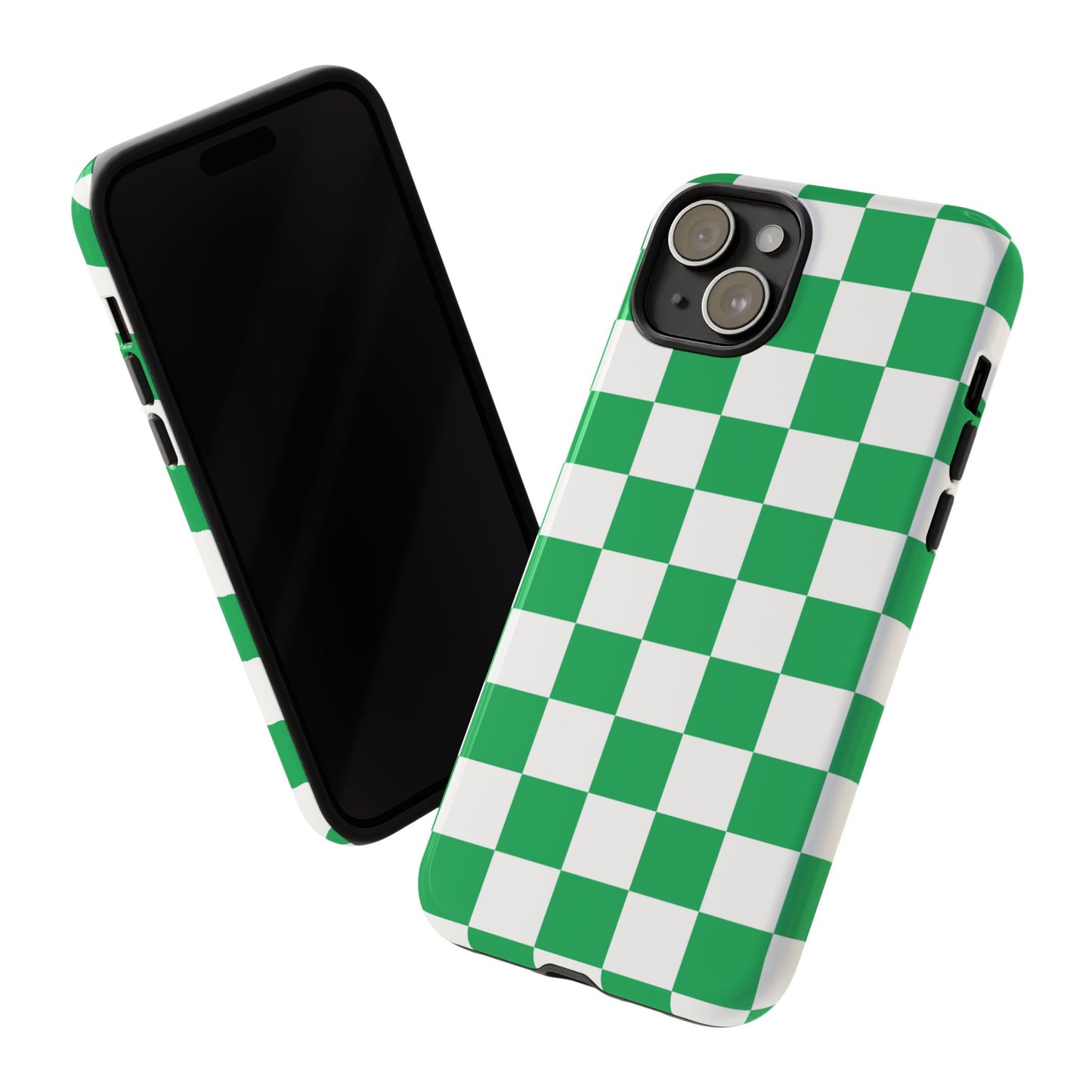 Green Checkerboard Phone Case, iPhone 17 Pro, 17, 16, 15, 14, 13, 12, 11, X, XR, XS MAX, Mobile Cover, Gift for Students, Phone Accessory