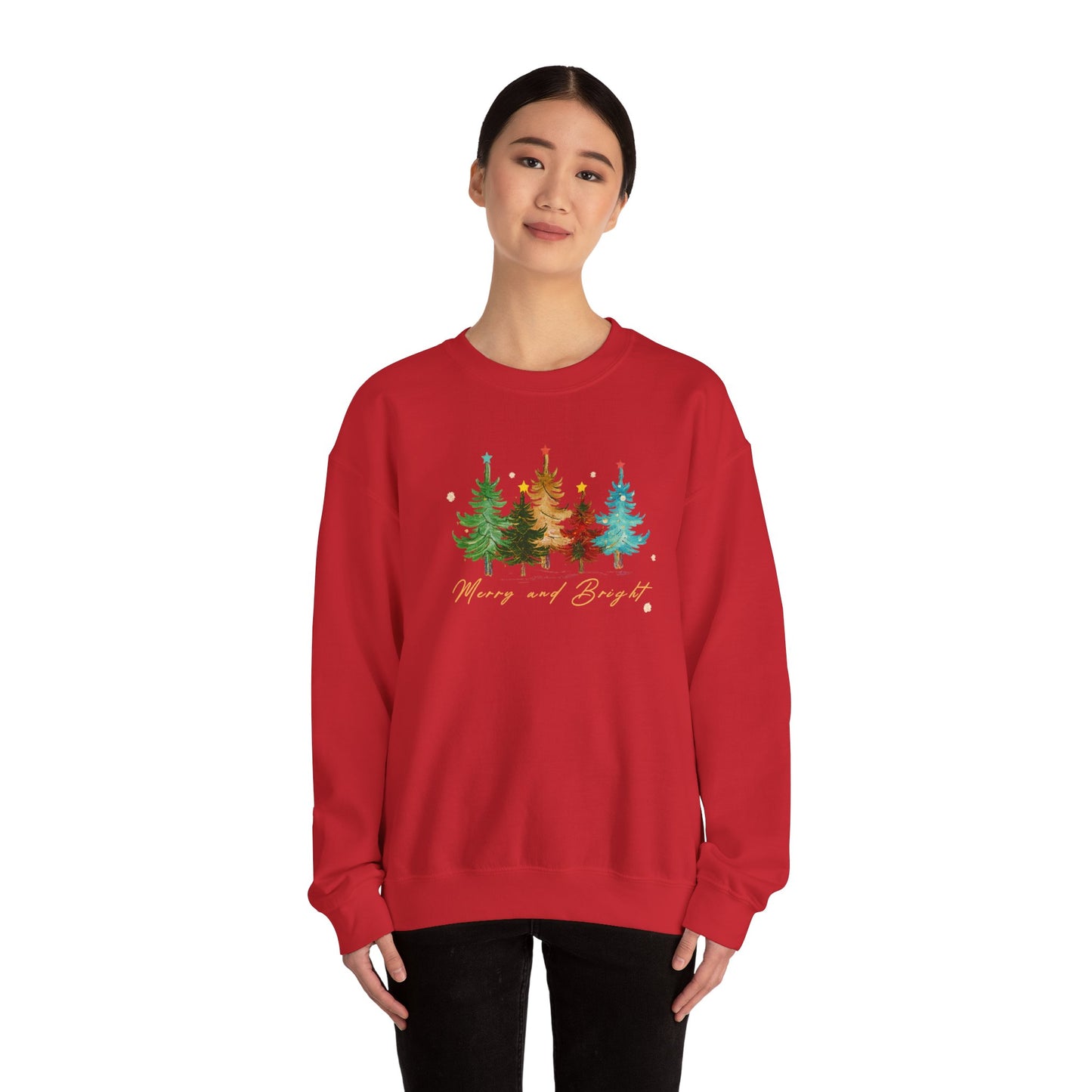 Cozy Christmas Trees Sweatshirt, Holiday Apparel, Warm Sweater Gift, Nature Lover Top, Christmas and Winter Essential, Christmas  day Gift