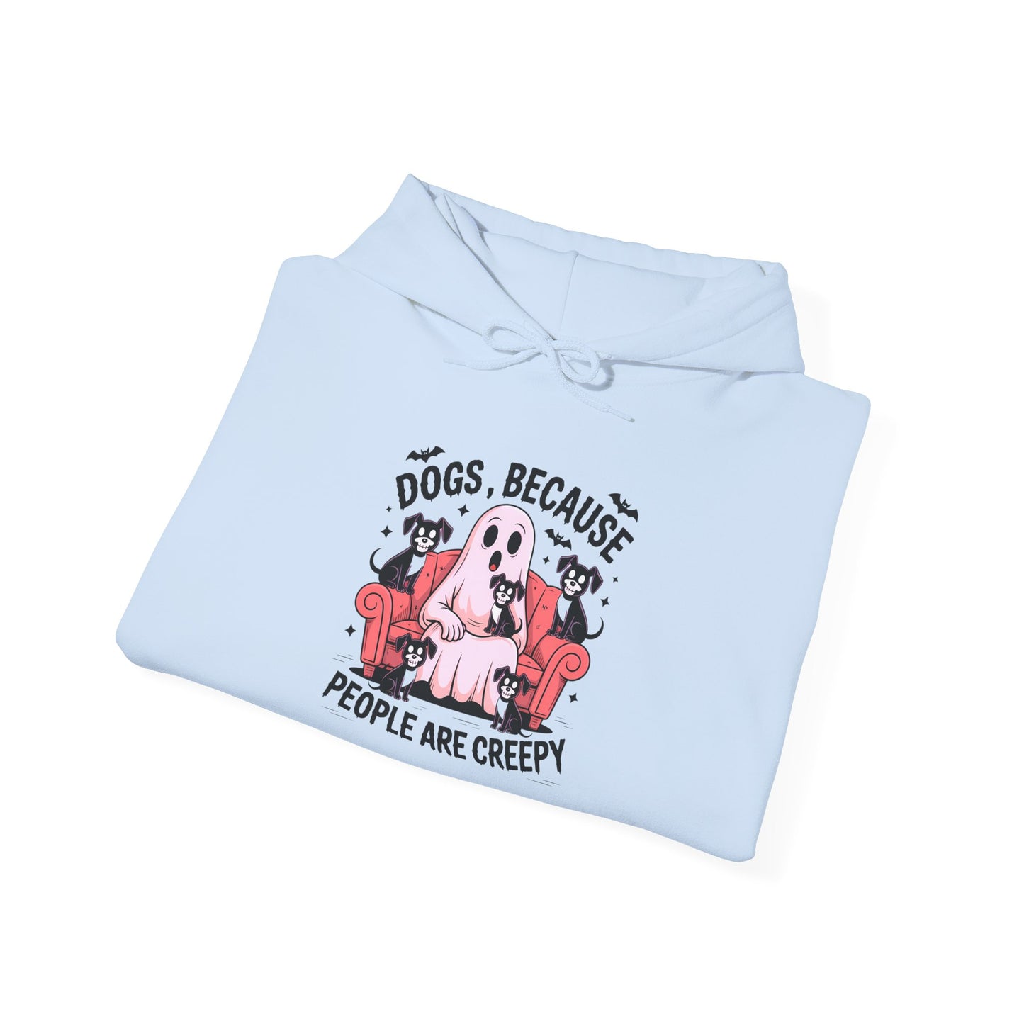 Creepy Dogs Sweatshirt Hoodie- Unisex Heavy Blend Hoodie, Funny Gift for Dog Lovers, Cozy Fashion, Pet Owner Apparel, Halloween Theme