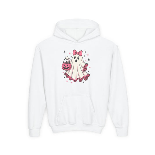 Cute Ghost Halloween Hoodie for Kids, Youth Sweatshirt, Fall Fashion, Trick or Treat Outfit, Ghost Costume