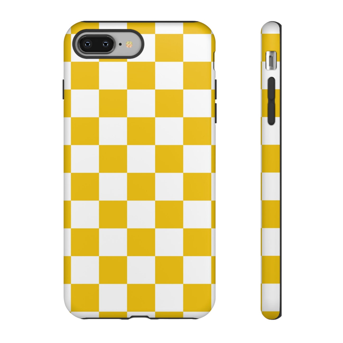 Yellow Checkered Phone Case - iPhone 17 Pro, 17, 16, 15, 14, 13, 12, 11, X, XR, XS MAX, Gift for Friends