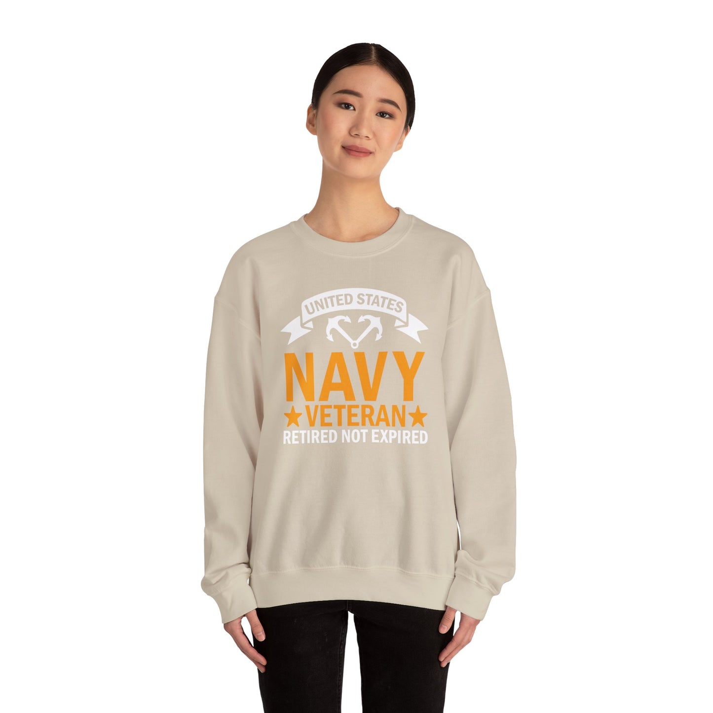 Navy Veteran Crewneck Sweatshirt, Military Pride Sweater,  Gift for Veterans, Retirement Gift, Casual Comfort Wear, Gift for mom