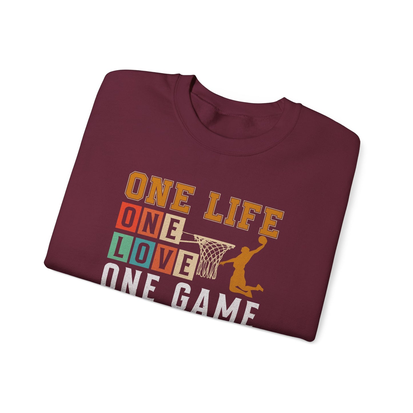 Basketball Sweatshirt with Motivational Quote, Perfect for Sports Lovers, Team Spirit, Gifts for Athletes, Friends, Players