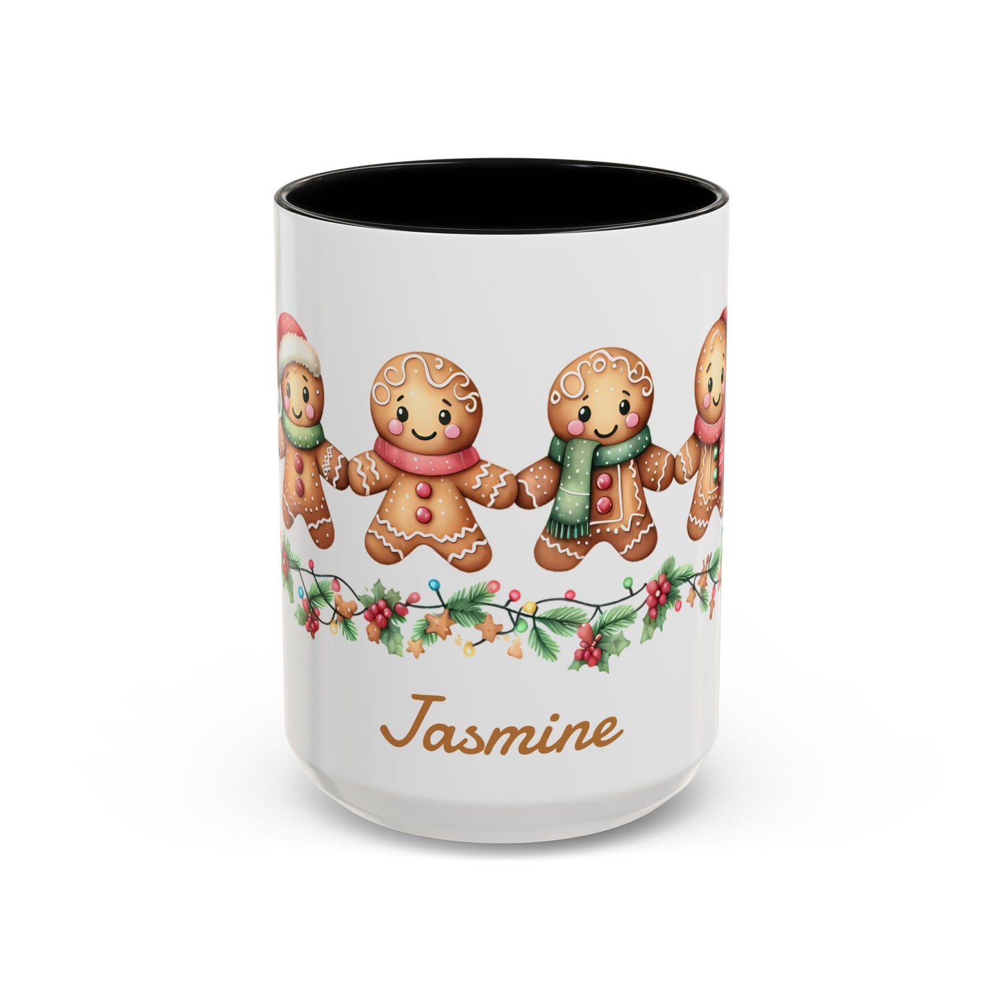 Personalized Gingerbread Friends Coffee Mug, Holiday Mug, Christmas Decor, Personalized Coffee Cup, Gift for Her, Winter Wonderland