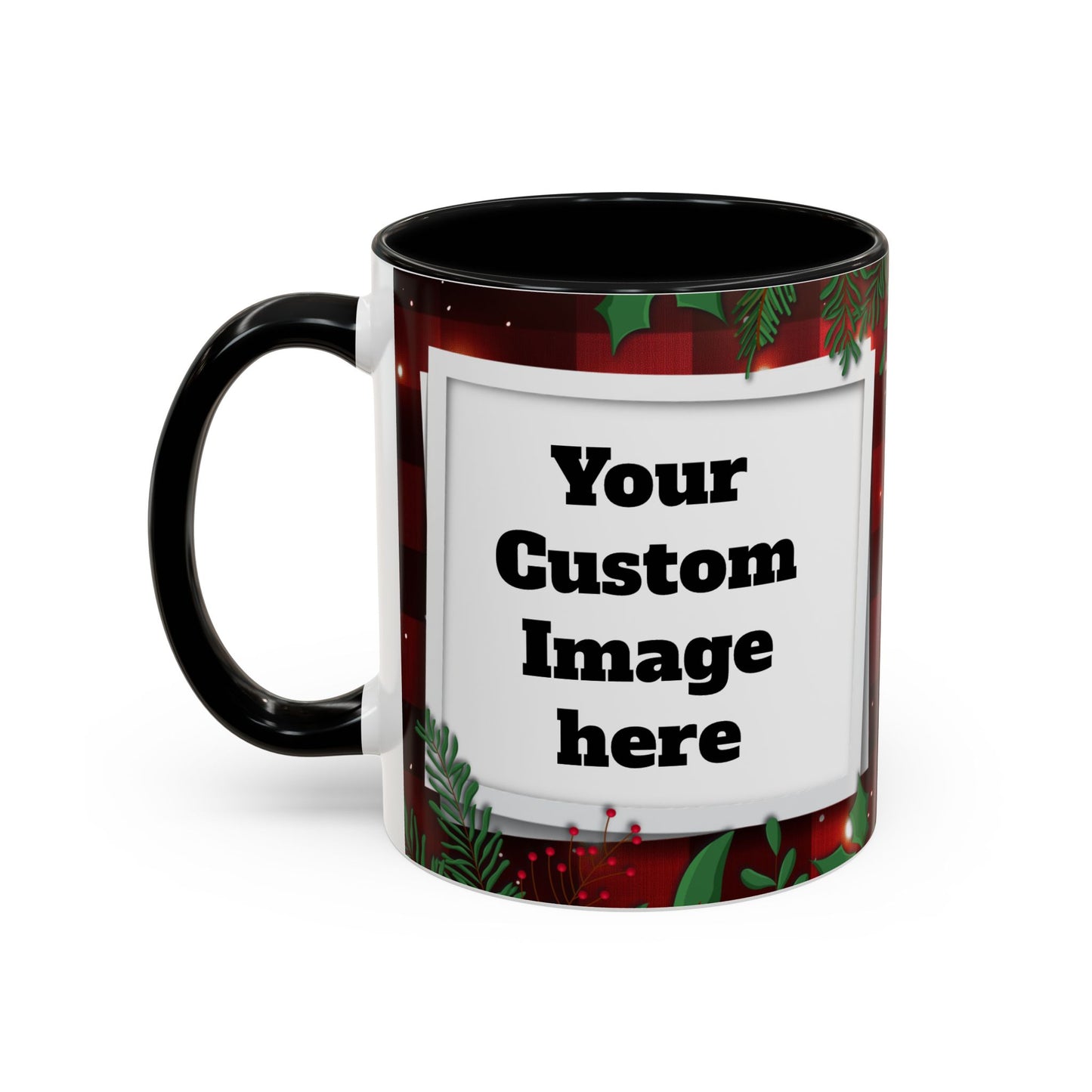 Personalized  Merry Christmas Accent Coffee Mug, Holiday Gift, Xmas Decor, Festive Beverage Cup, Custom Holiday Mug