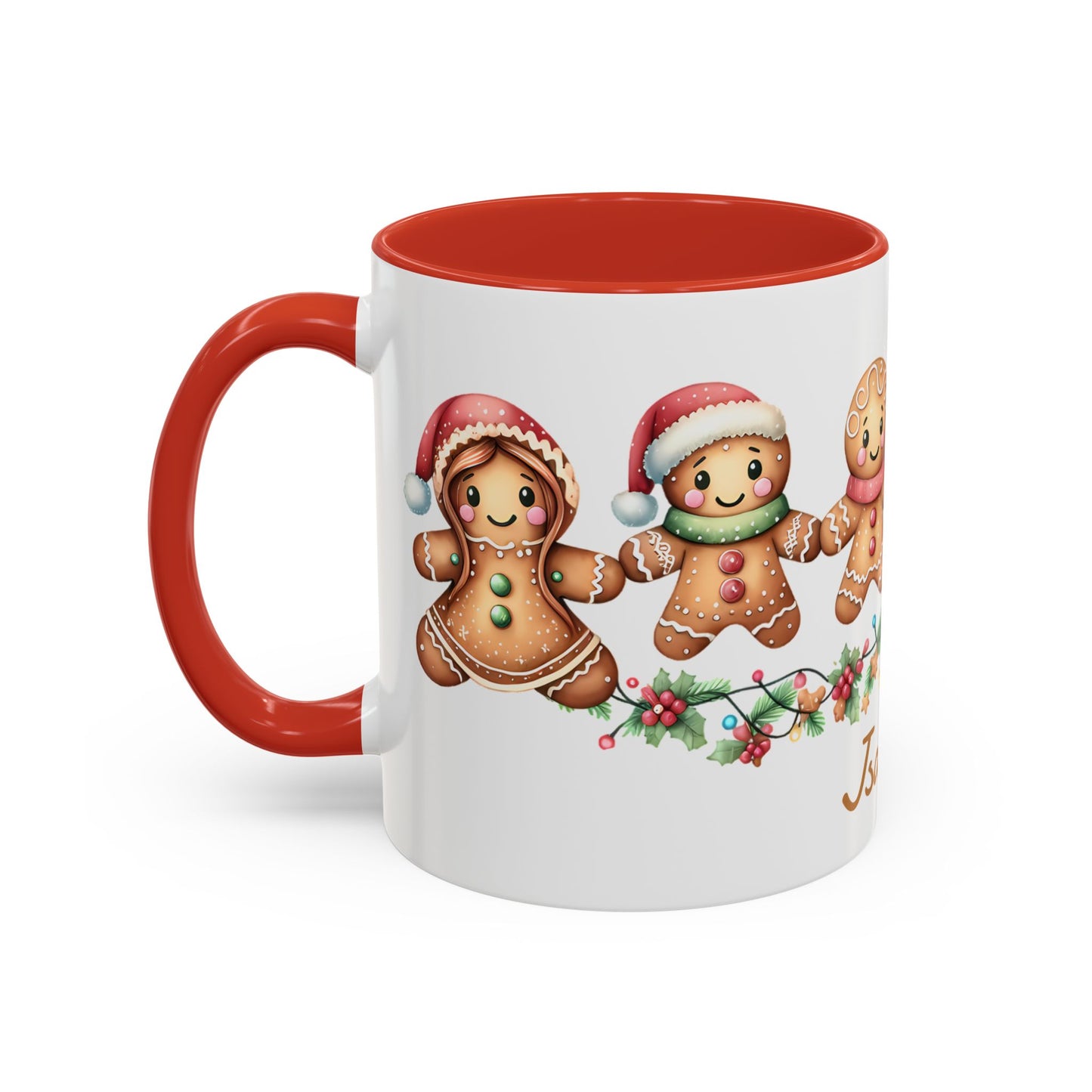 Personalized Gingerbread Friends Coffee Mug, Holiday Mug, Christmas Decor, Personalized Coffee Cup, Gift for Her, Winter Wonderland
