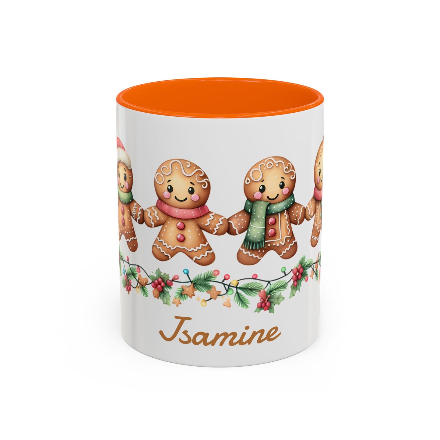 Personalized Gingerbread Friends Coffee Mug, Holiday Mug, Christmas Decor, Personalized Coffee Cup, Gift for Her, Winter Wonderland