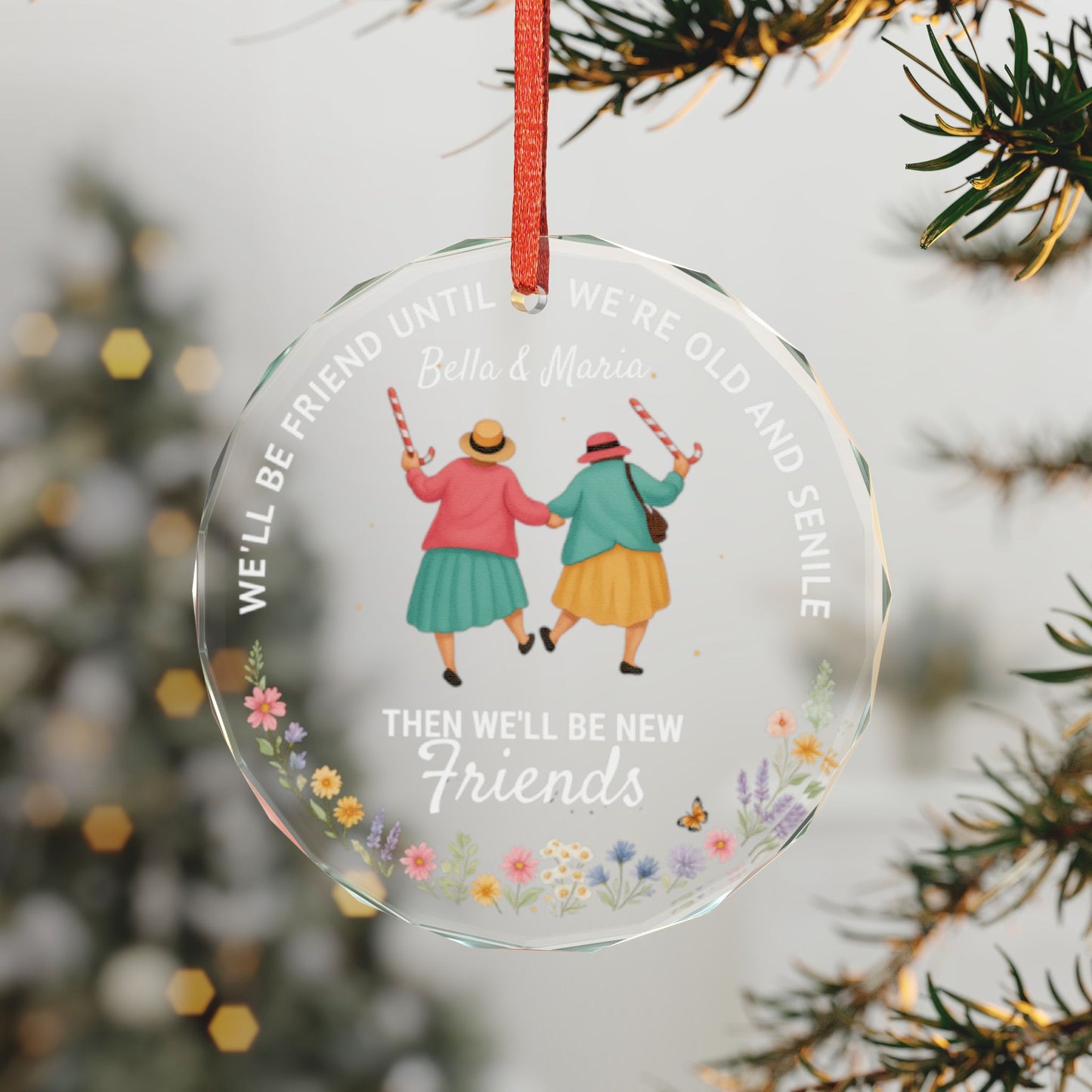 Personalized Heartwarming Friendship Ornament, Gift for Friends, Holiday Decoration, Friendship Keepsake, Home Decor, Memory Reminder