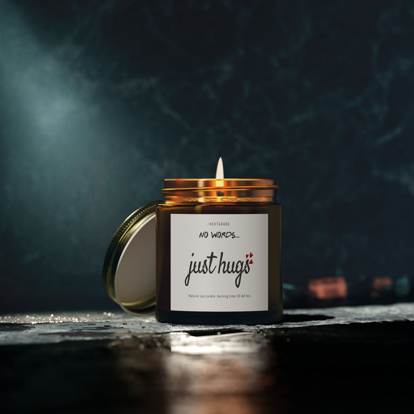 Gifts for Loss of Loved One, 9oz Lavender Scented Soy Wax Candle, No Words Just Hugs, Think of You, Condolence, Get Well Candle for Women
