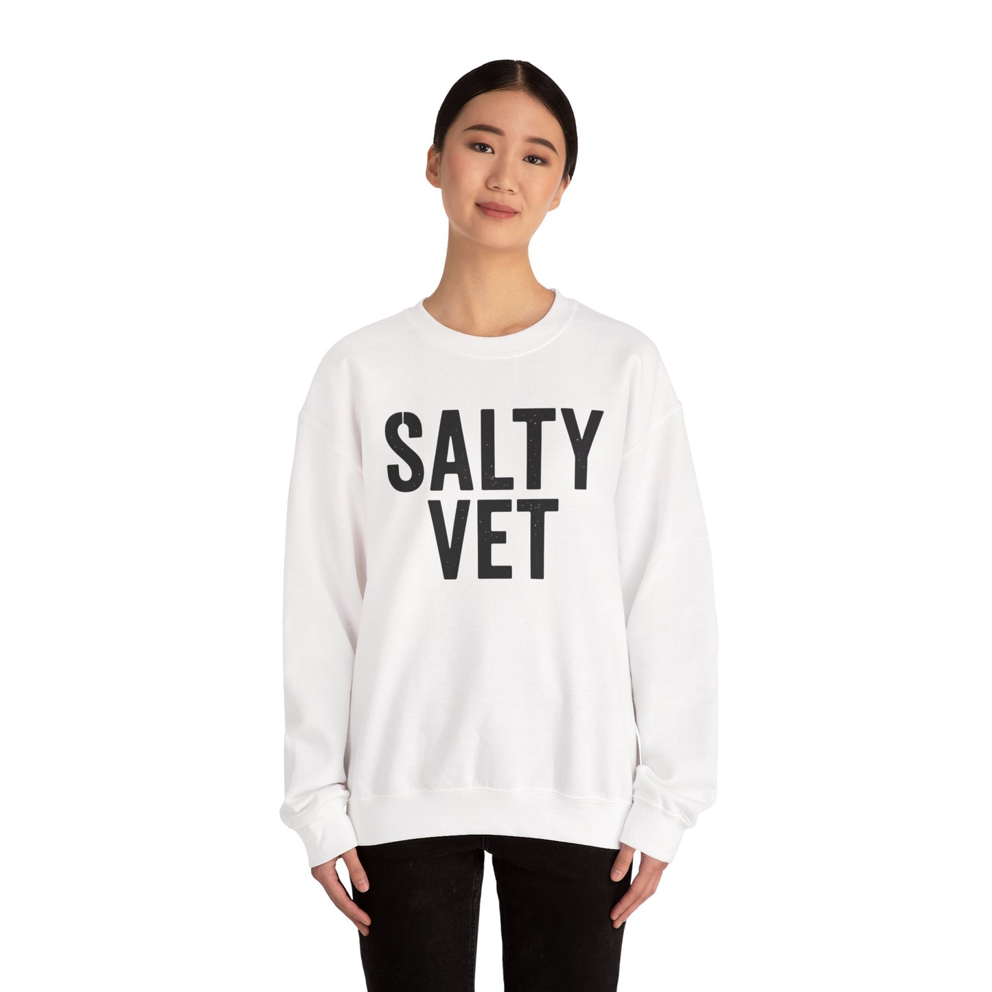 Salty Vet Crewneck Sweatshirt, Cozy Unisex Sweatshirt for Veteran, Perfect Gift for Veterans, Casual Wear, Comfy Style