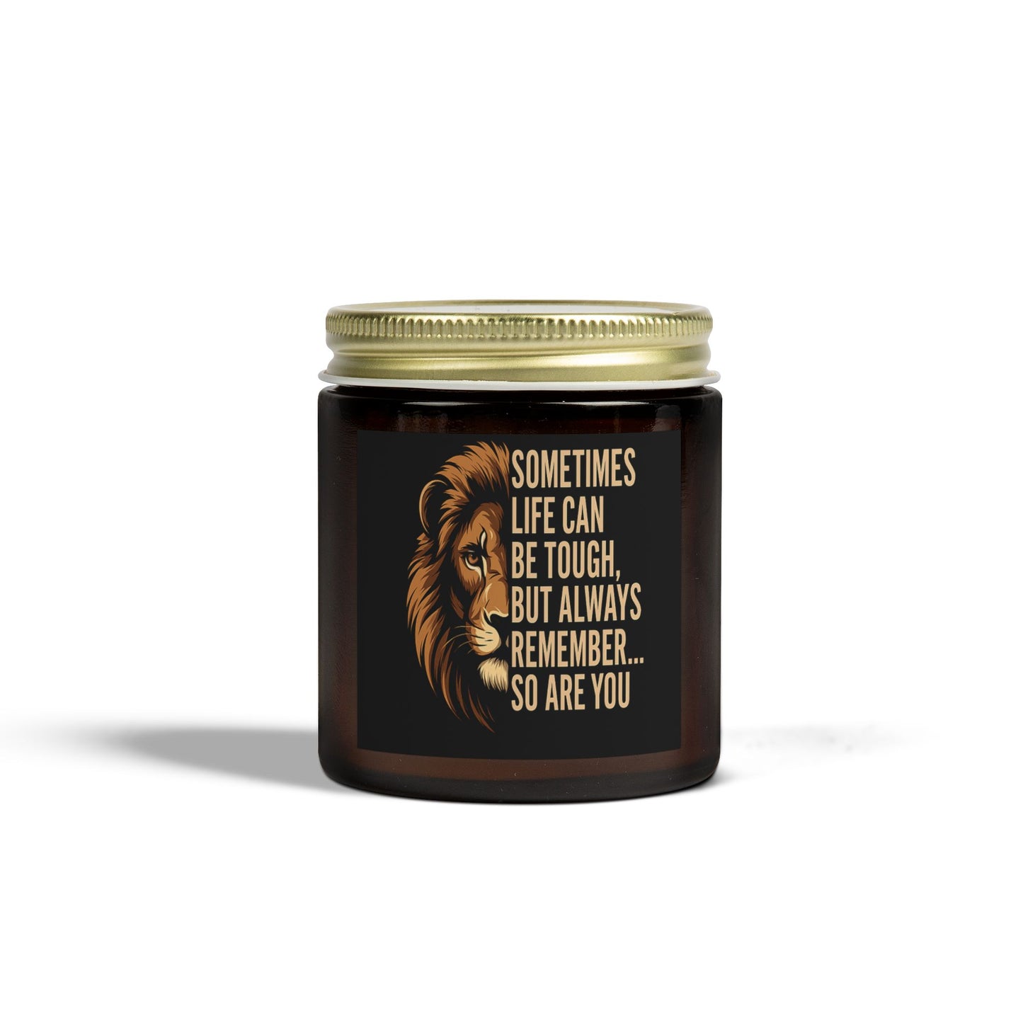 Inspirational Scented Candles, Motivational Gift for Home, Aromatherapy, Relaxation, Lion Design, Self-Care