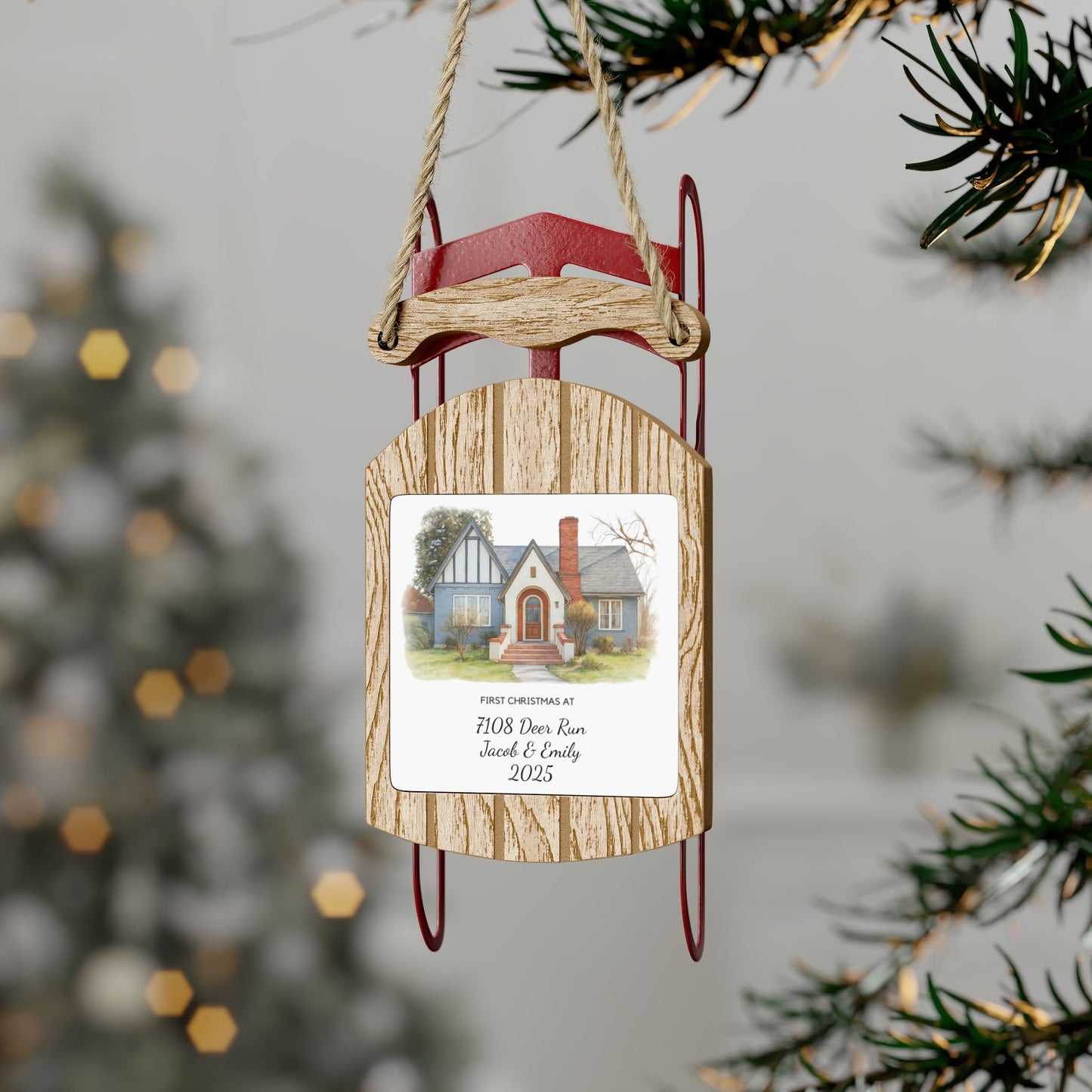 Ornament, New Home Christmas Decor, Personalized Photo Decoration, Housewarming Gift, Family Keepsake, Holiday Tree Decoration